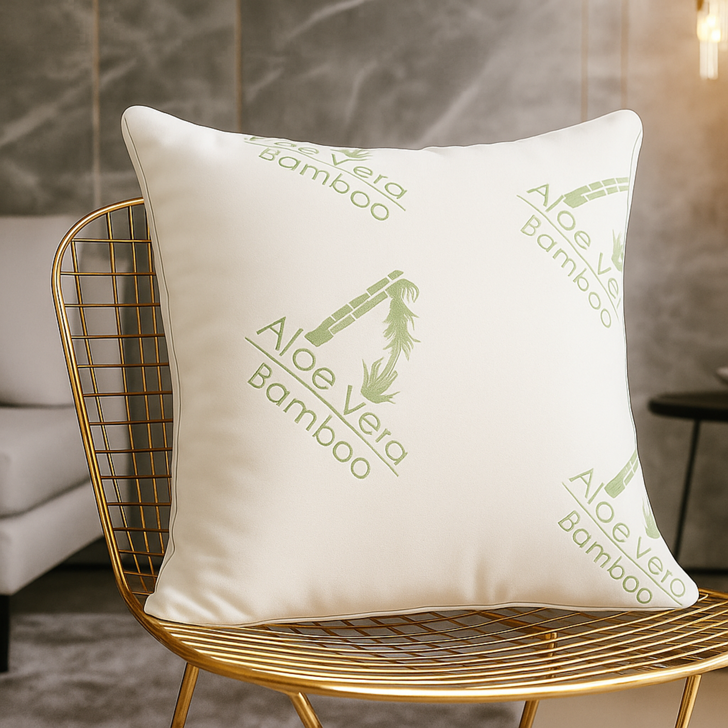 Oreiller aloe vera microfibre hypoallergénique, bambou - Collection Natura