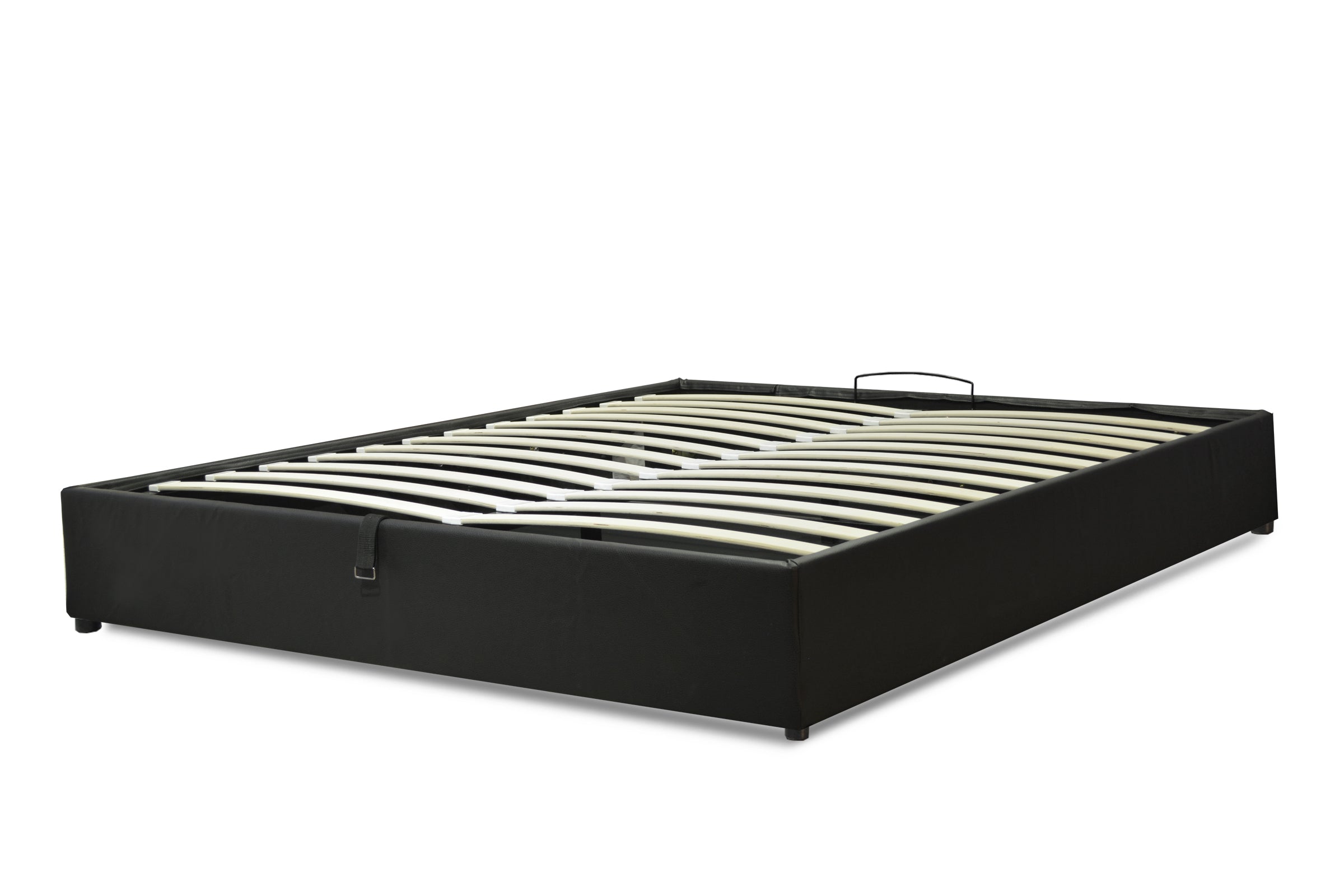 Vegas Bett mit Stauraum: Untergestell aus Kunstleder oder Stoff mit flexiblen Latten