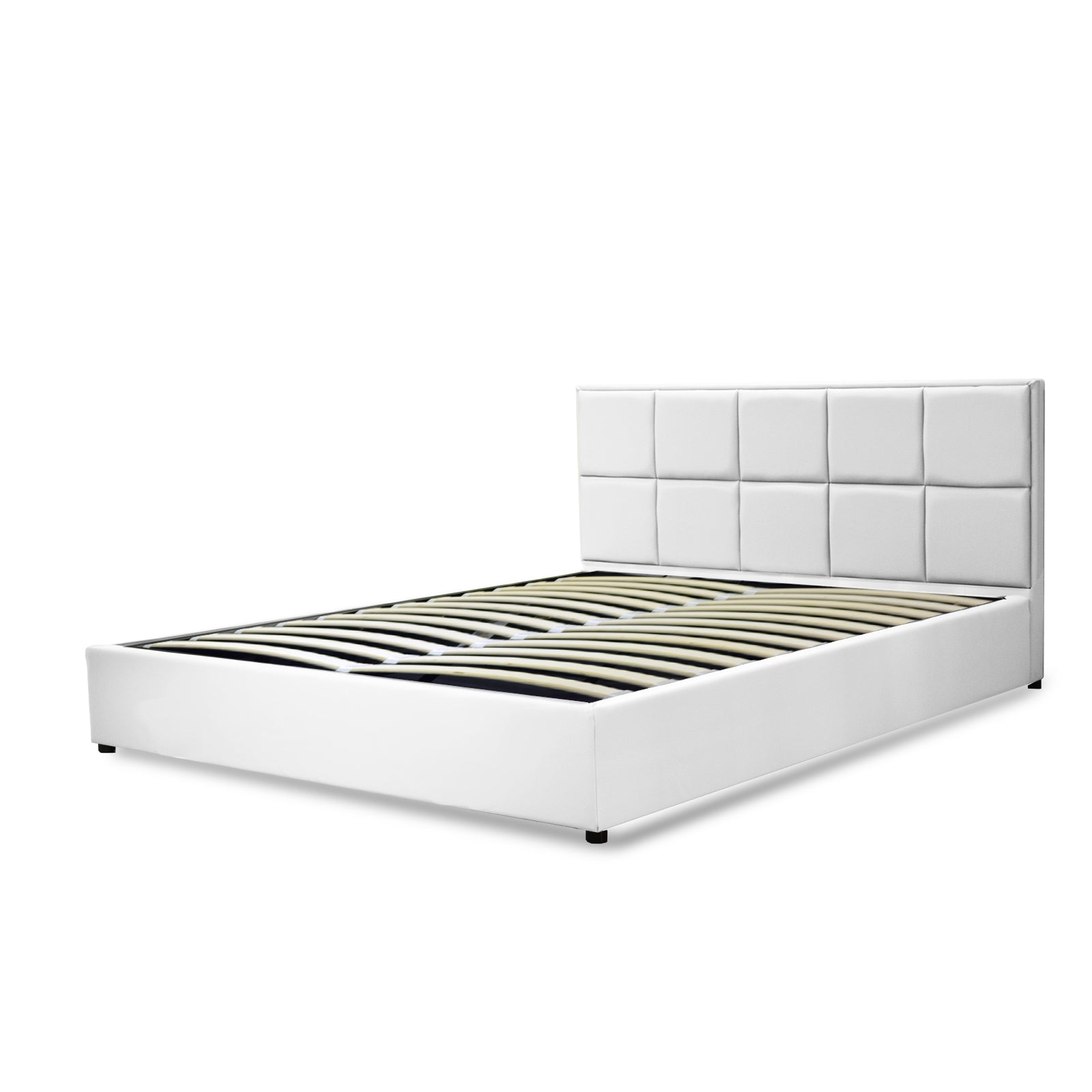 Lit coffre VariLuxe innovant - Tête de lit interchangeable : Simili cuir et grand coffre