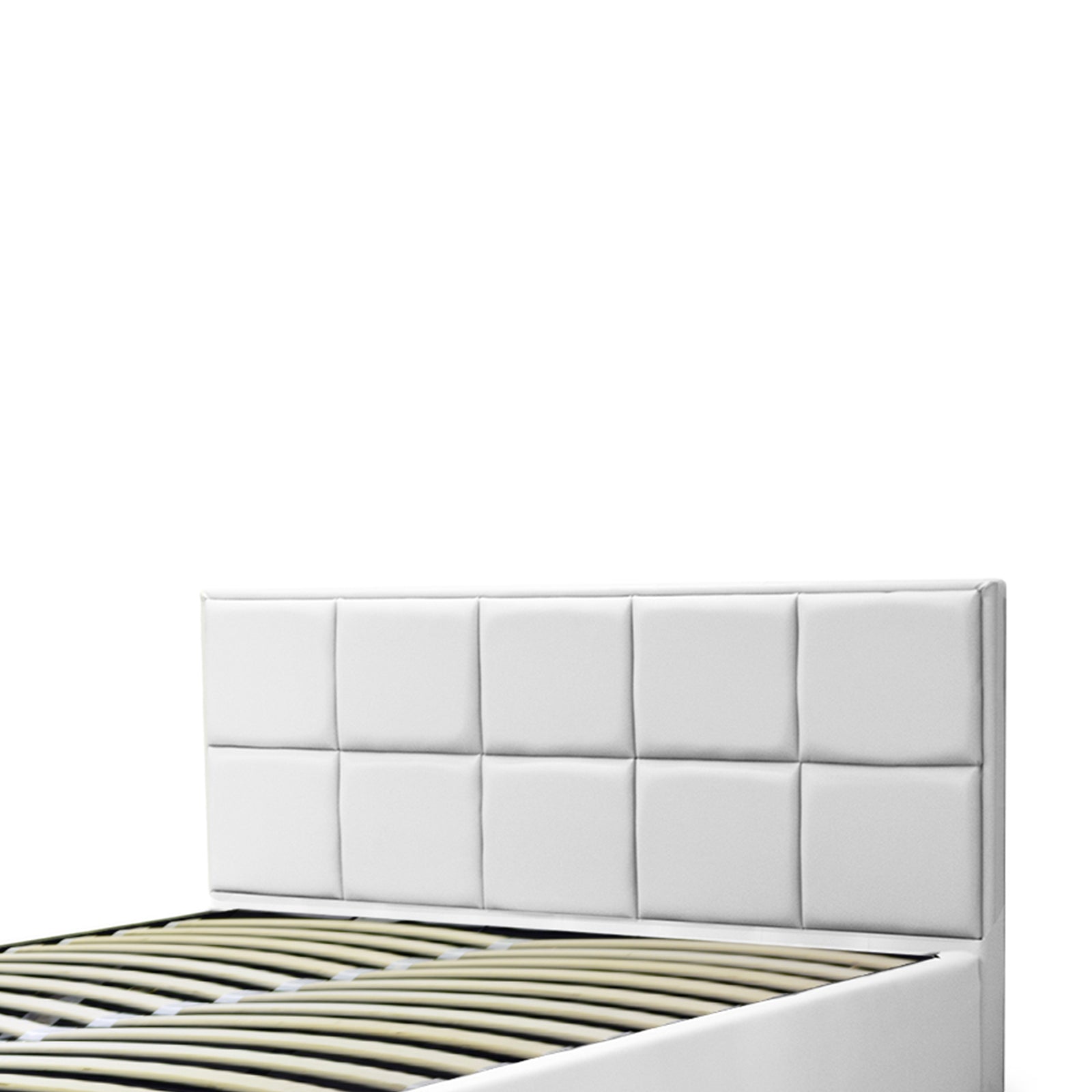 Lit coffre VariLuxe innovant - Tête de lit interchangeable : Simili cuir et grand coffre