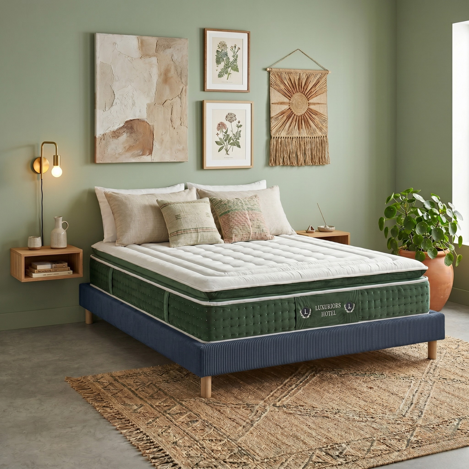 Ensemble literie complet avec lit et matelas d&