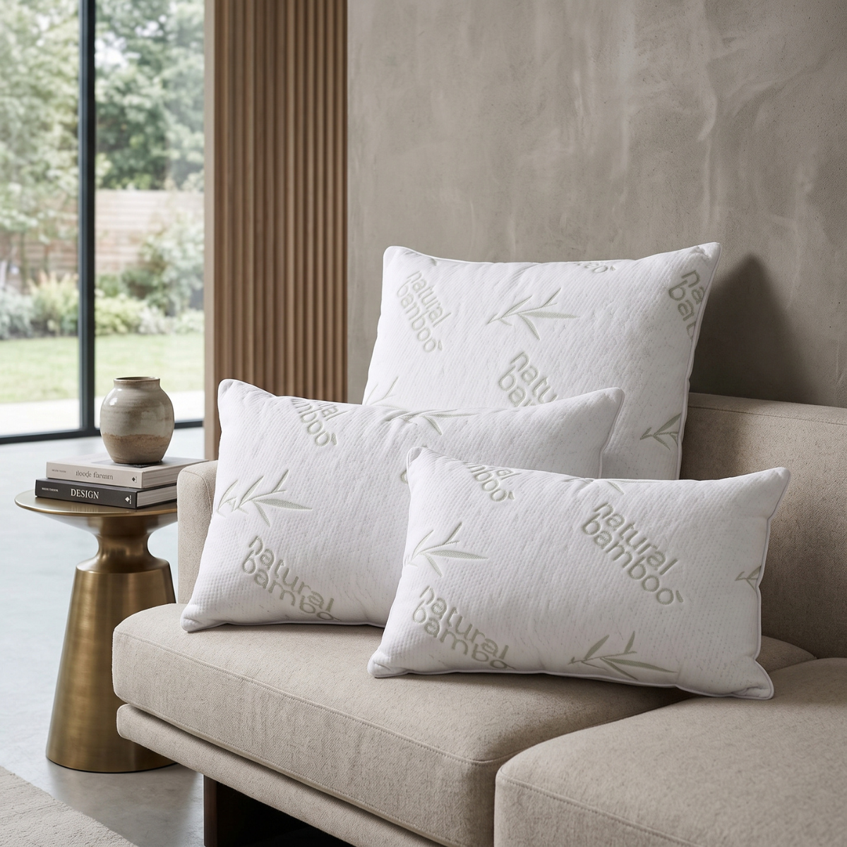 Oreiller Moelleux 100% Plume de Canard Housse Bambou - Collection Plume