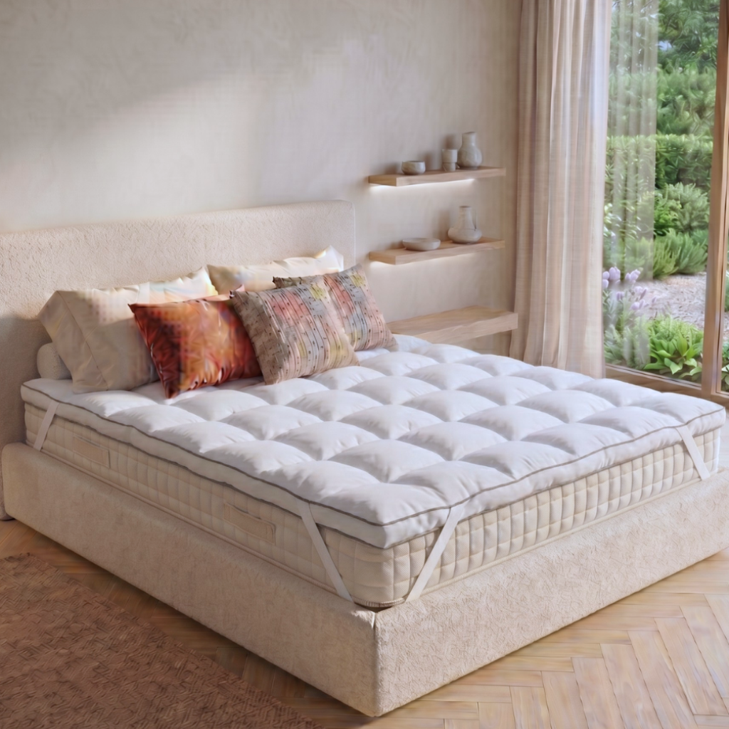 100% duck feather mattress topper, soft and ergonomic - XXL Feather Collection