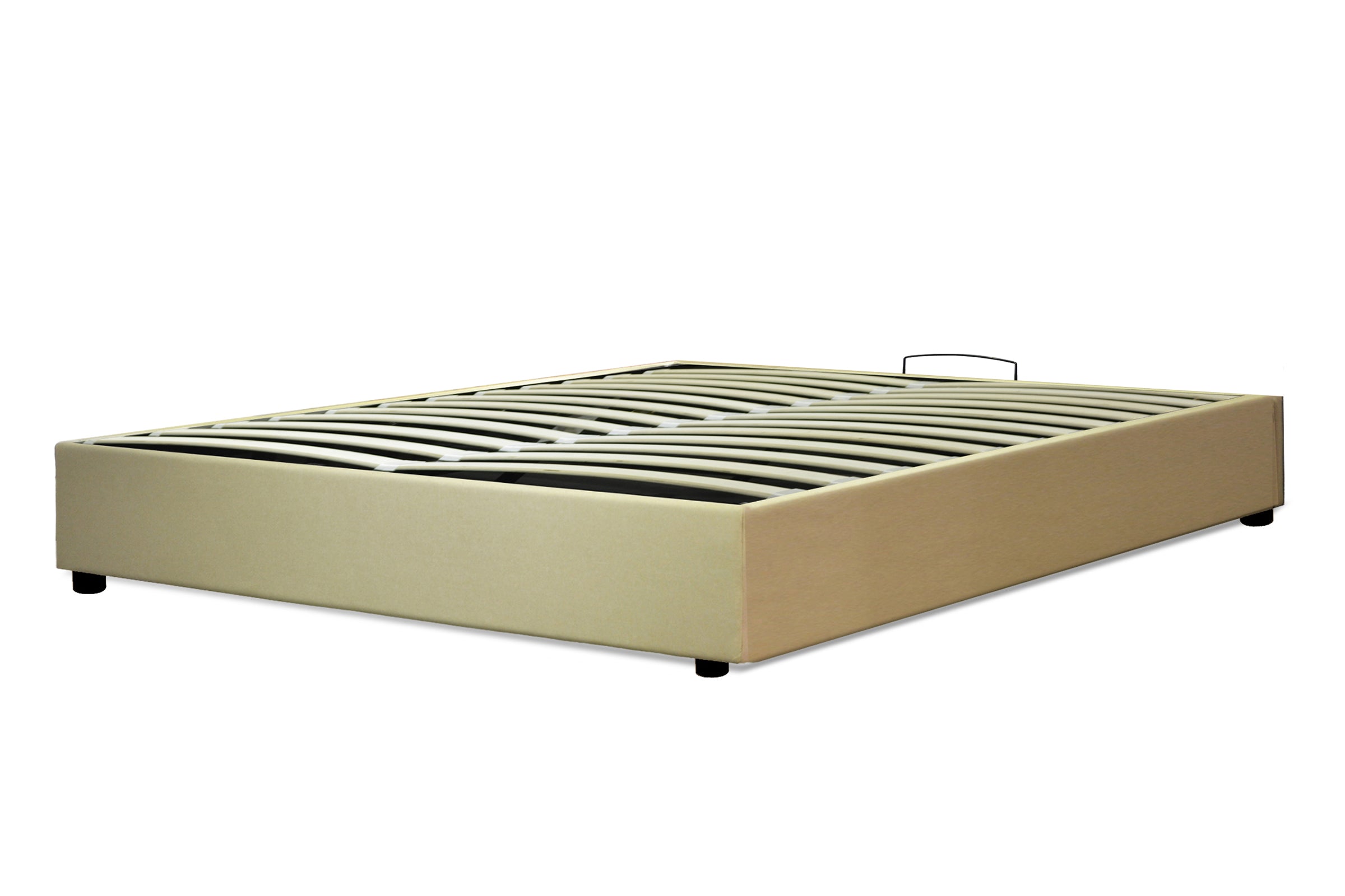 Fabric storage bed, flexible slats, large storage space - Vegas Collection