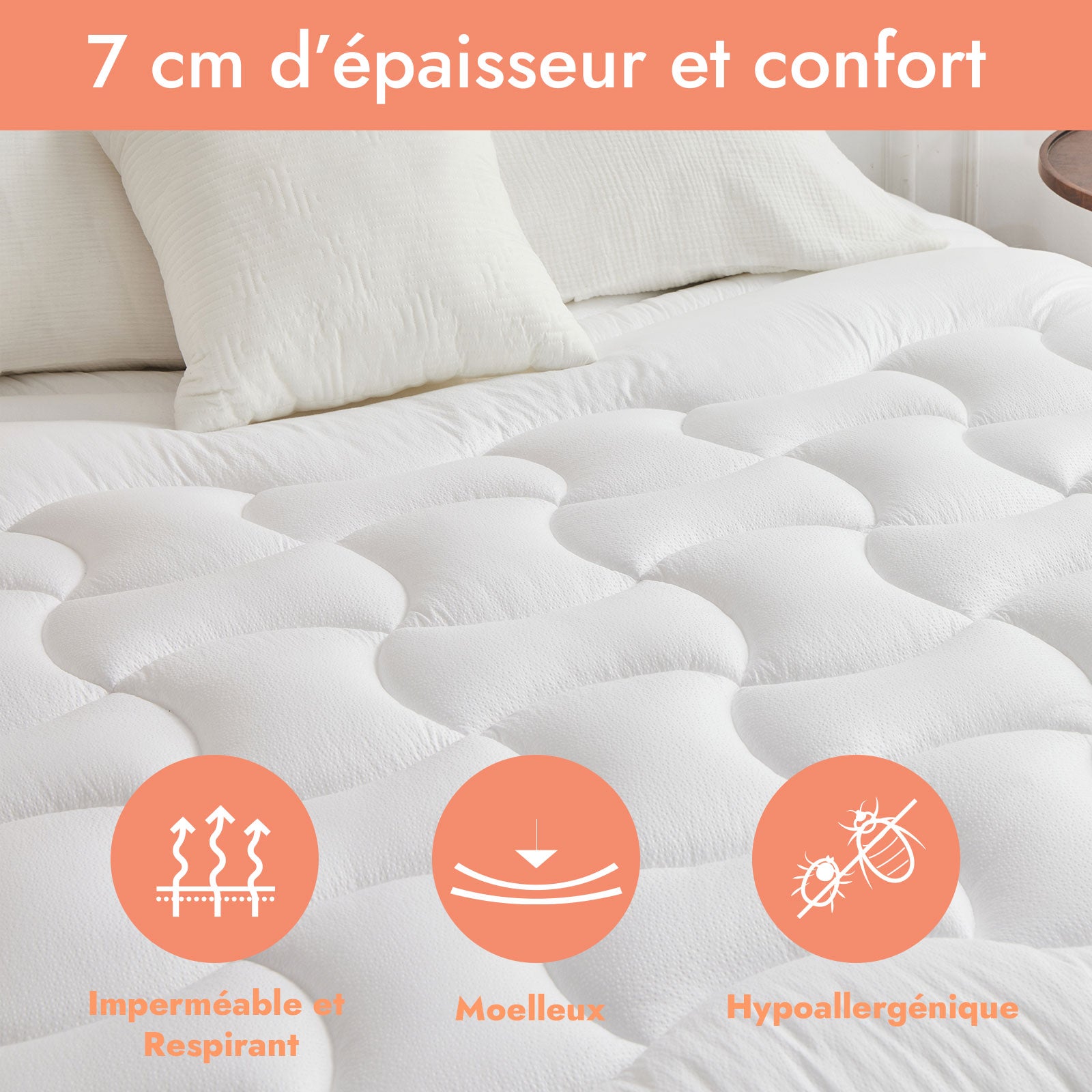 Surmatelas waterproof, protège-matelas intégré – Collection ConforProtect Waterproof
