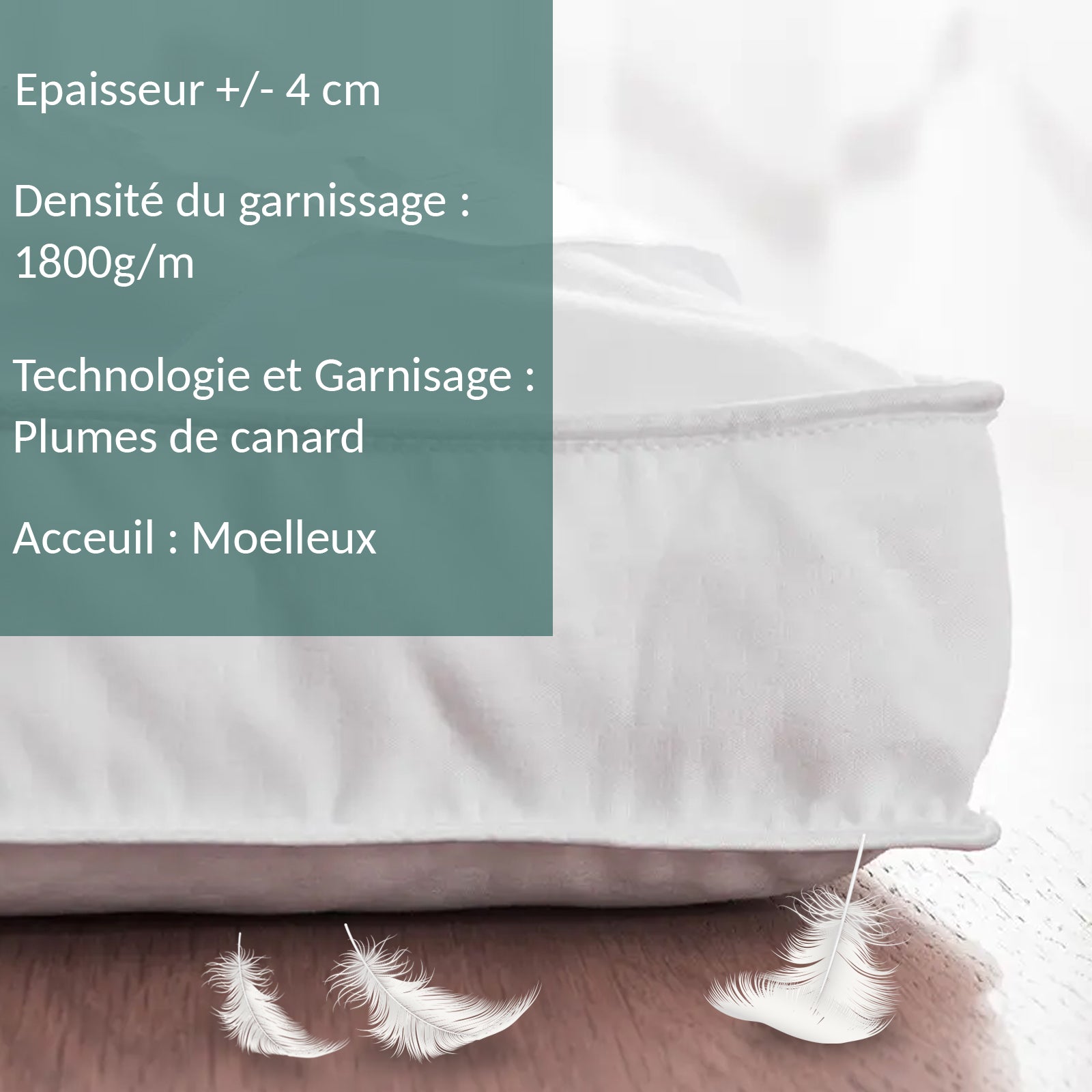 Pack Plume : Surmatelas + Couette + Oreiller