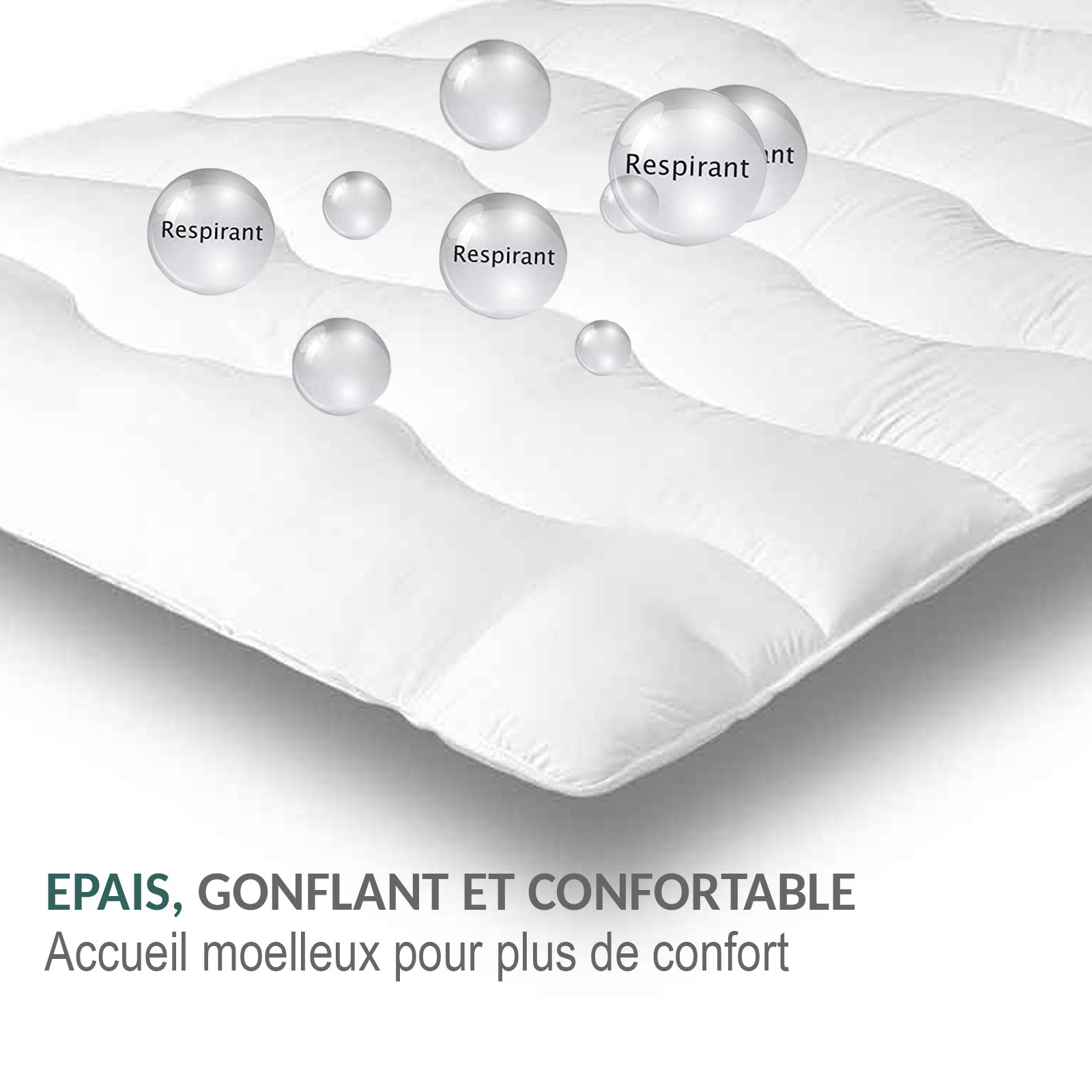 Surmatelas Nuage : microfibre et protège matelas