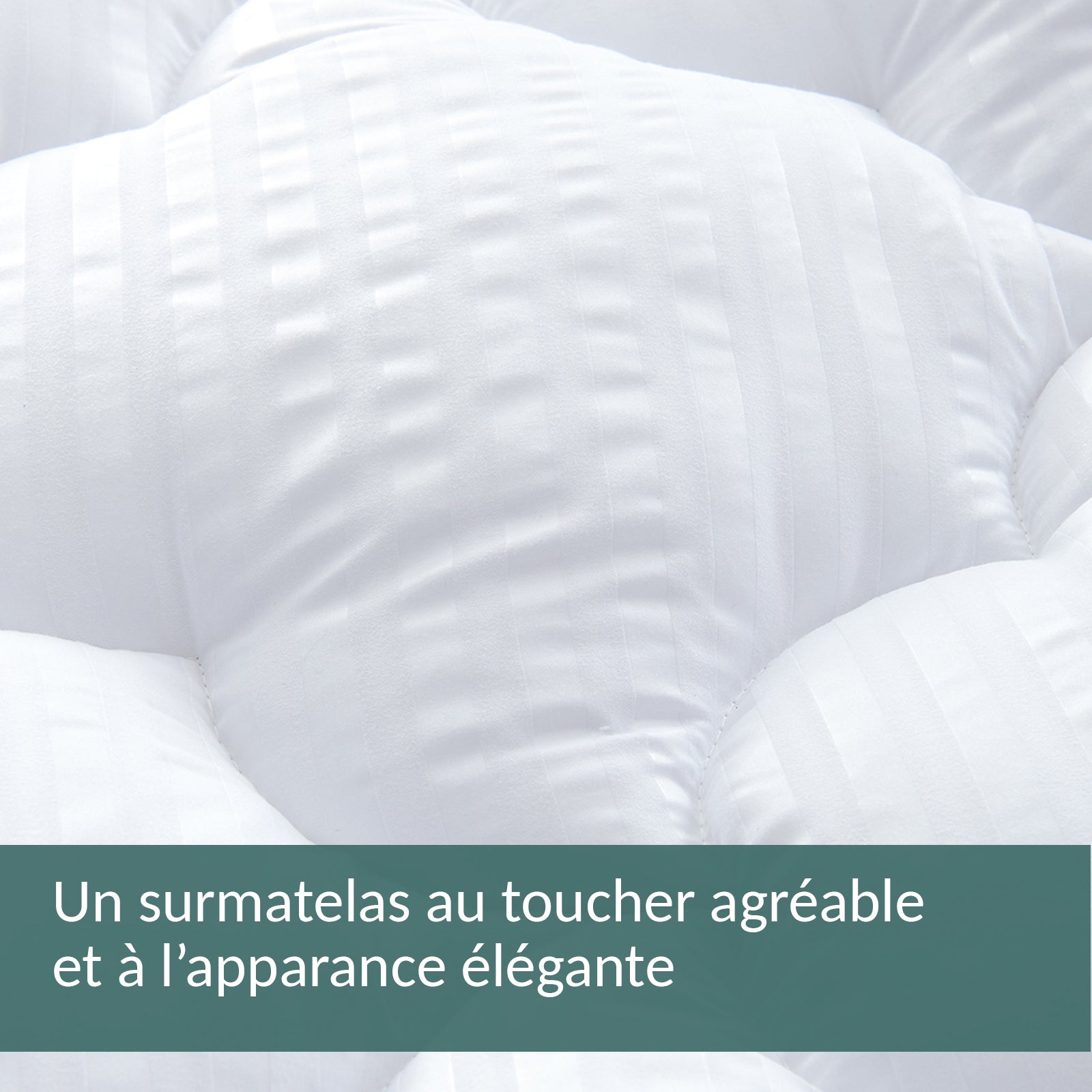 Pack Promo Luxe : Surmatelas + Couette & Oreillers