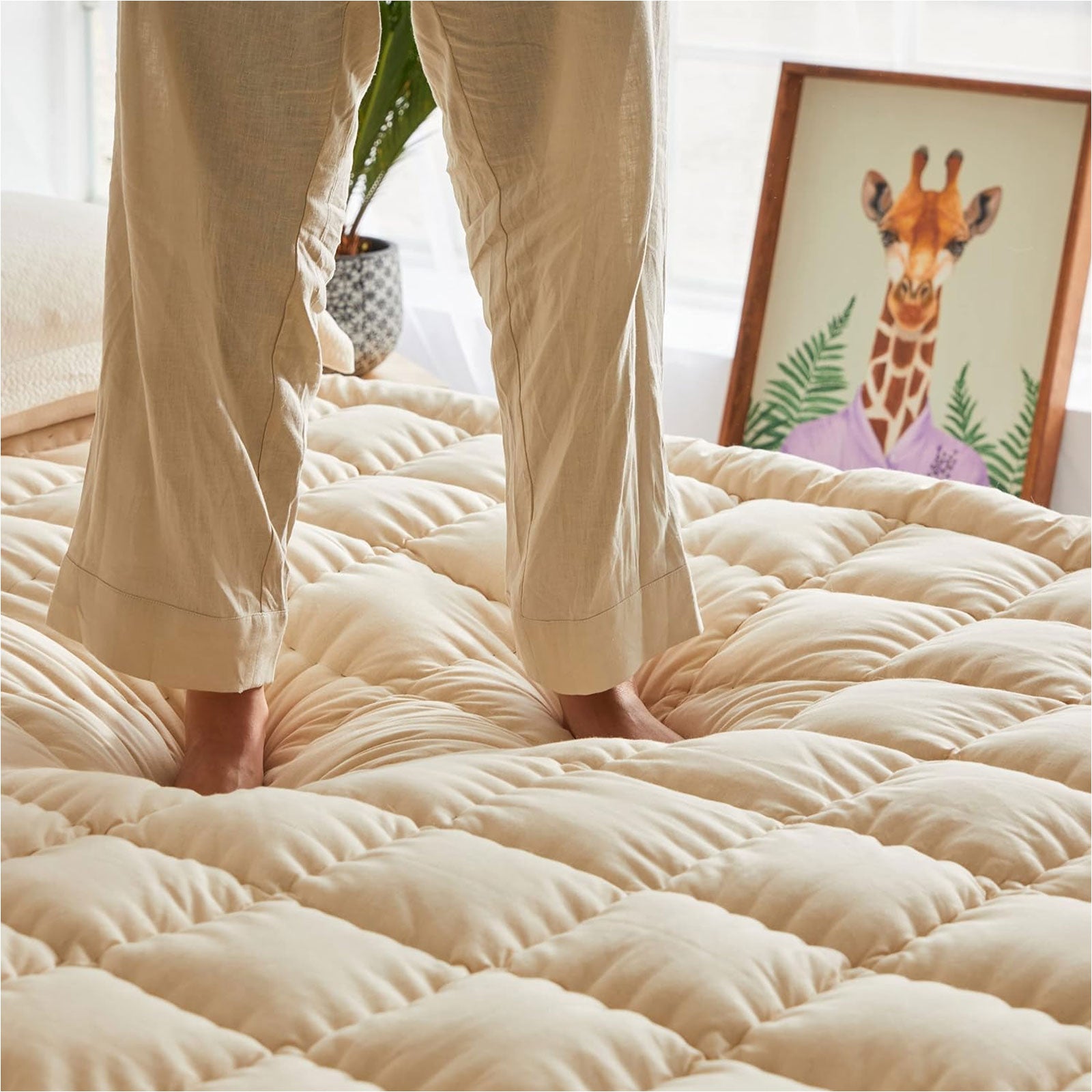 Fjord Matratzenauflage: 100% Bio-Merino-Schurwolle