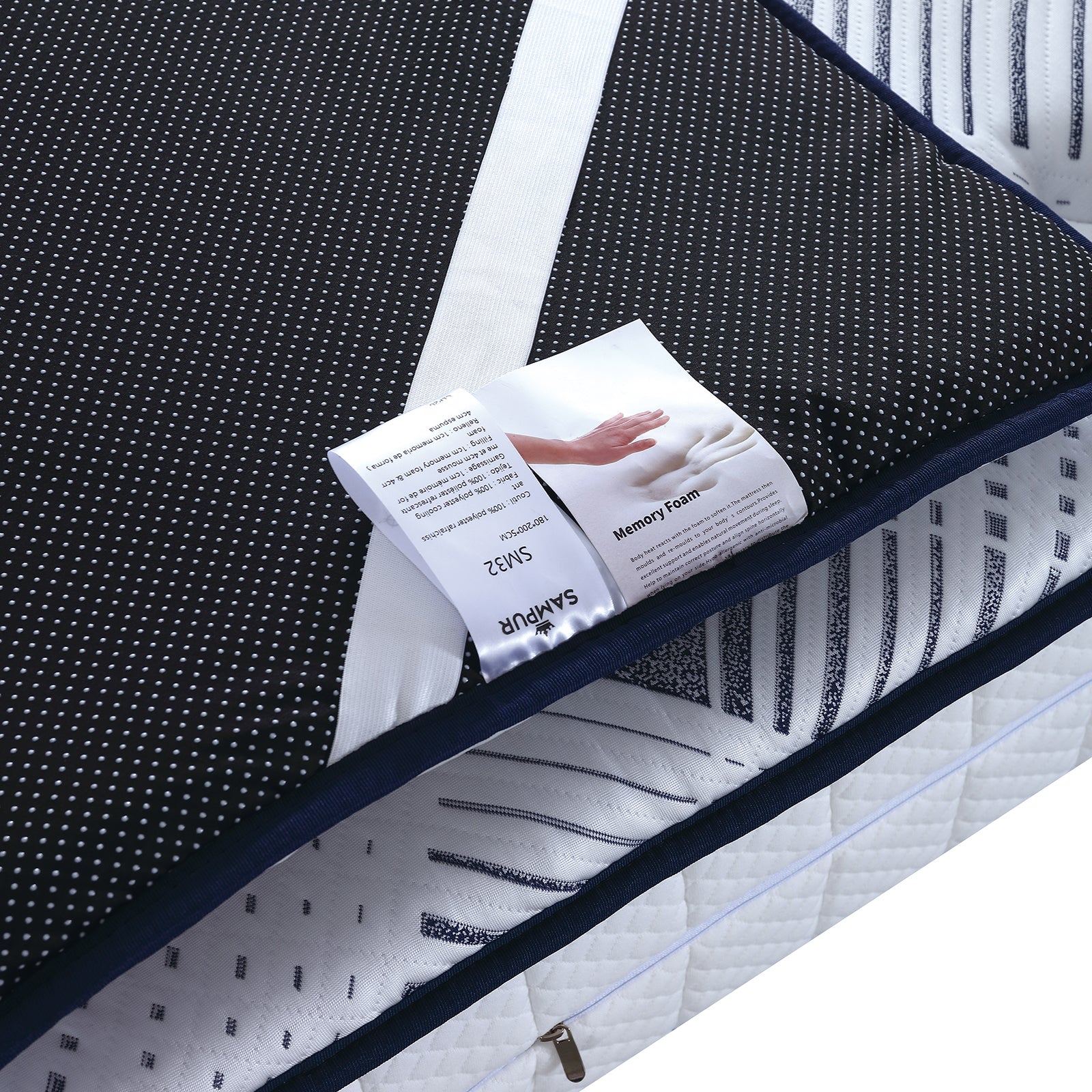 Memory foam mattress topper, cooling fabric – Everest Collection