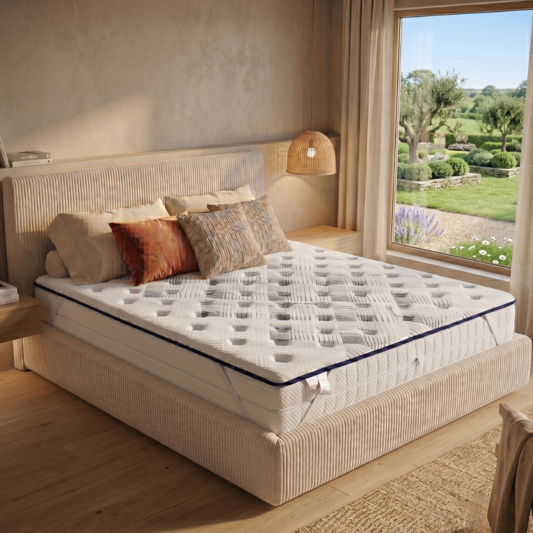 Memory foam mattress topper, cooling fabric – Everest Collection