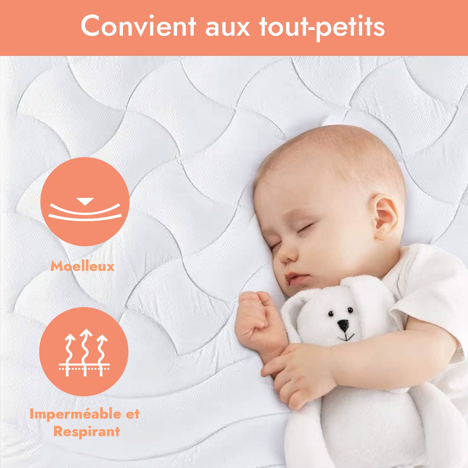 Surmatelas ConforProtect BB Waterproof : surmatelas et protège-matelas