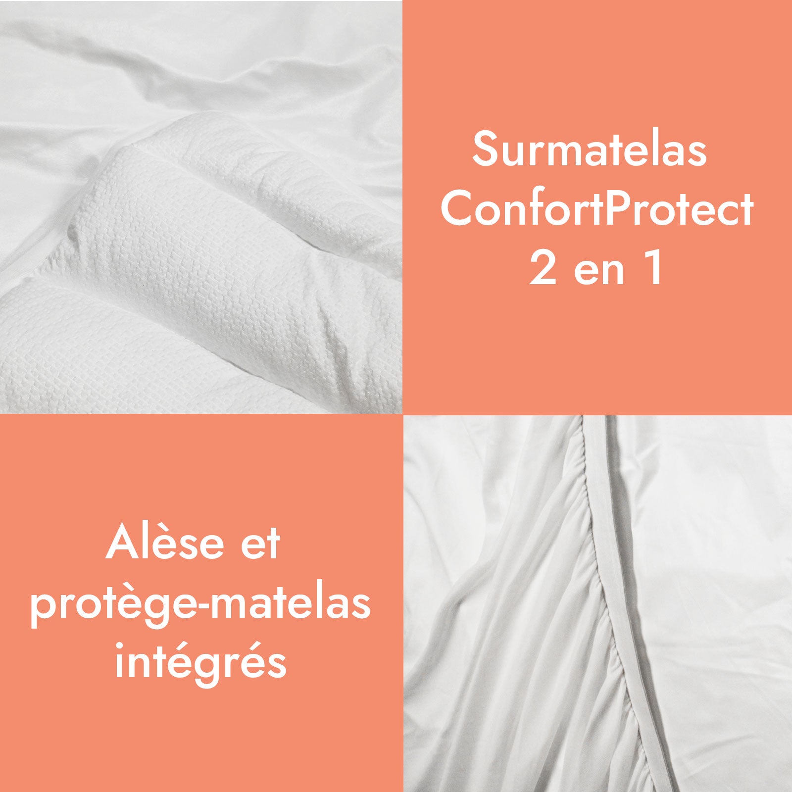 Surmatelas waterproof, protège-matelas intégré – Collection ConforProtect Waterproof