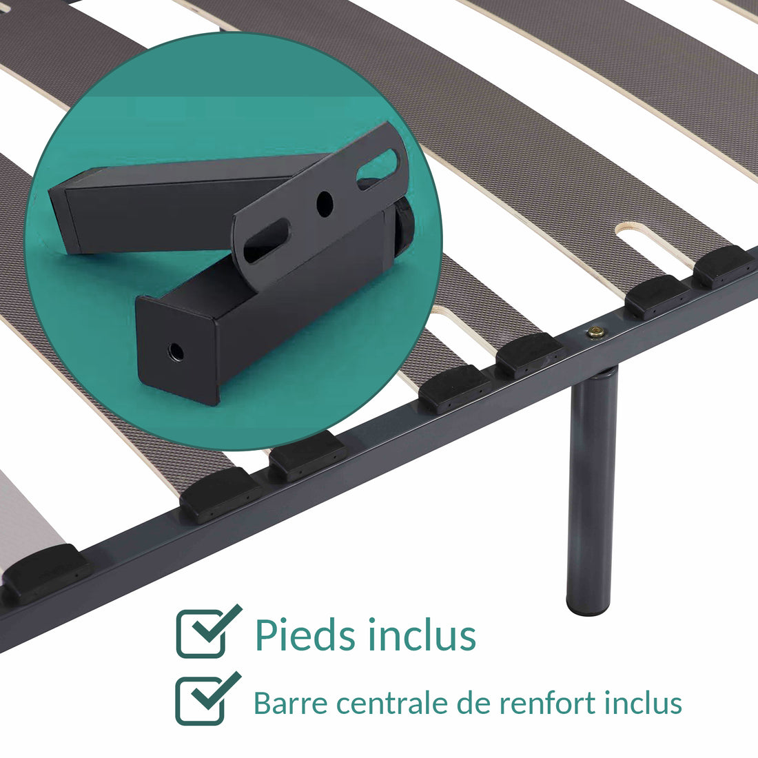 Sommier à lattes larges, confort morphologique personnalisé - Collection Robuflex