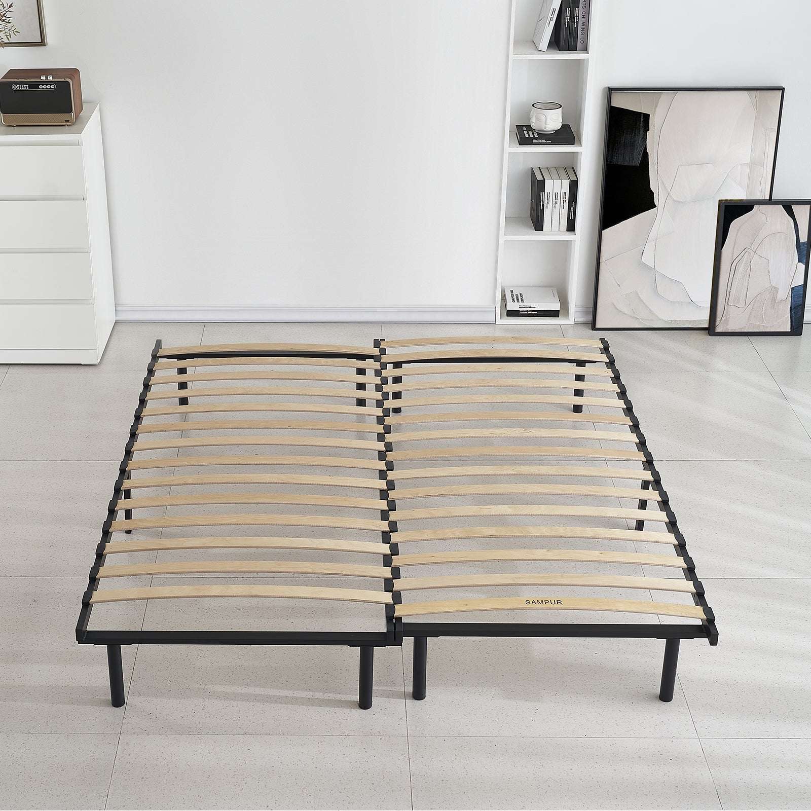 Extendable bed base, flexible wooden slats, adjustable width - Extendable Collection