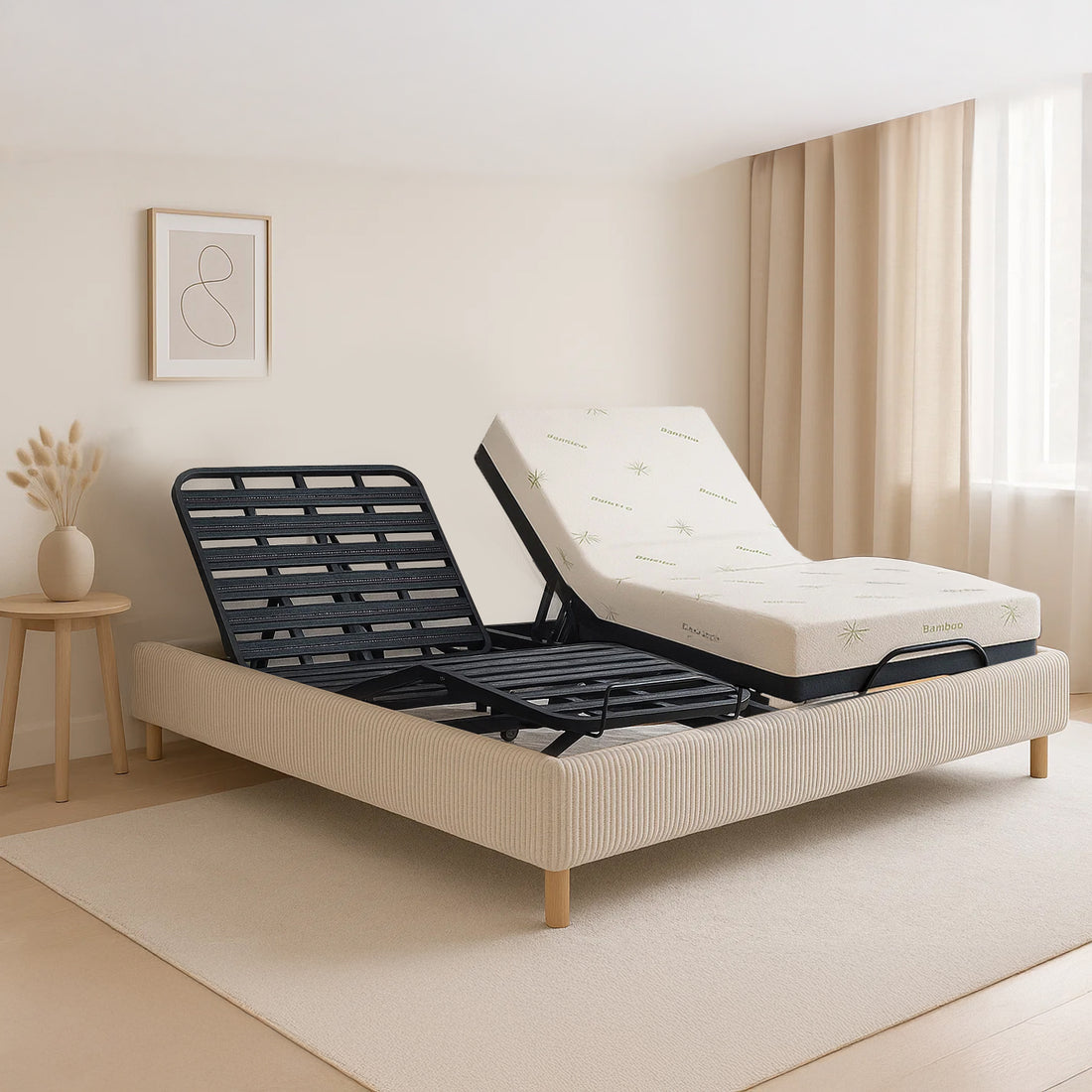 Sommier électrique orthopédique à lattes, matelas relaxation inclus - Collection Orthoflex