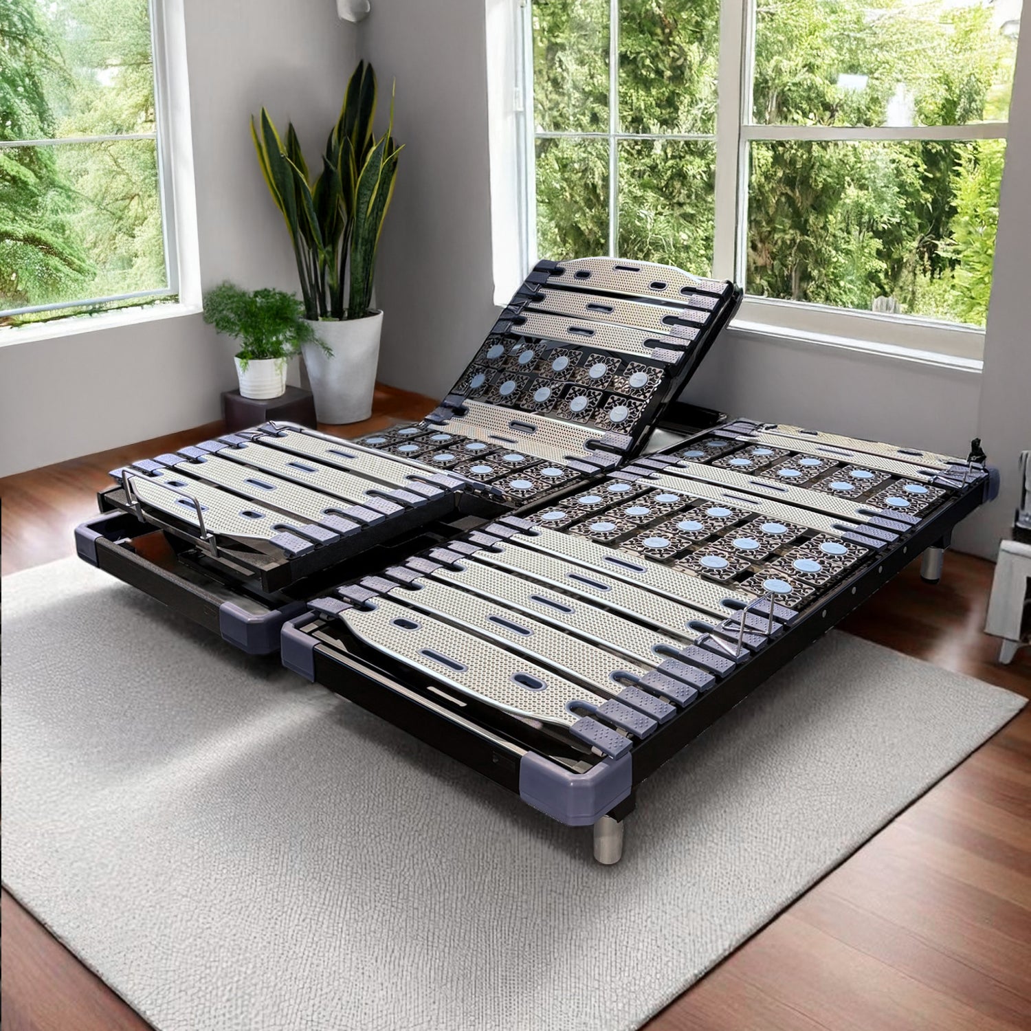 Sommier électrique encastrable, bi-technologie plots + lattes - Collection Sensomatic