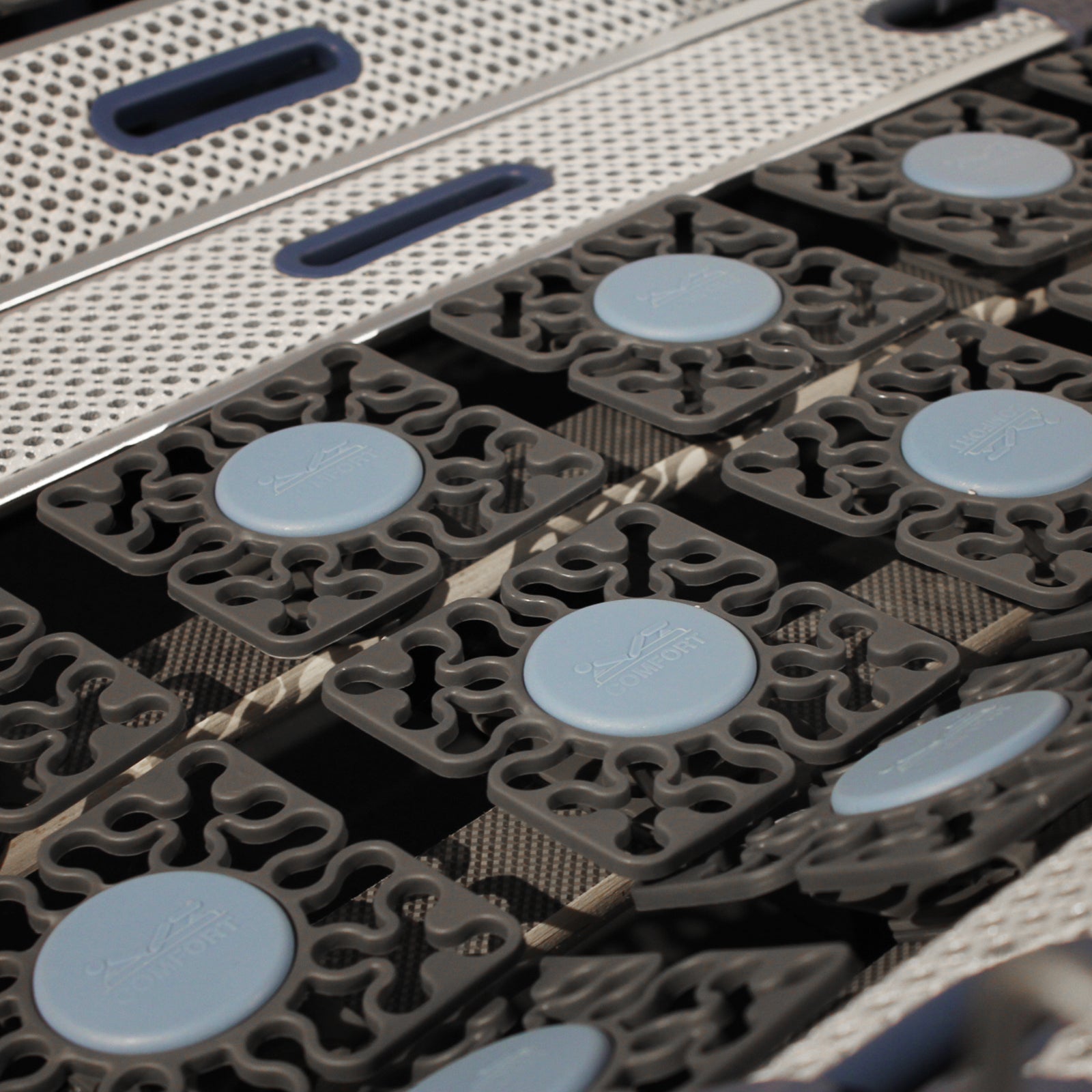 Sommier électrique encastrable, bi-technologie plots + lattes - Collection Sensomatic