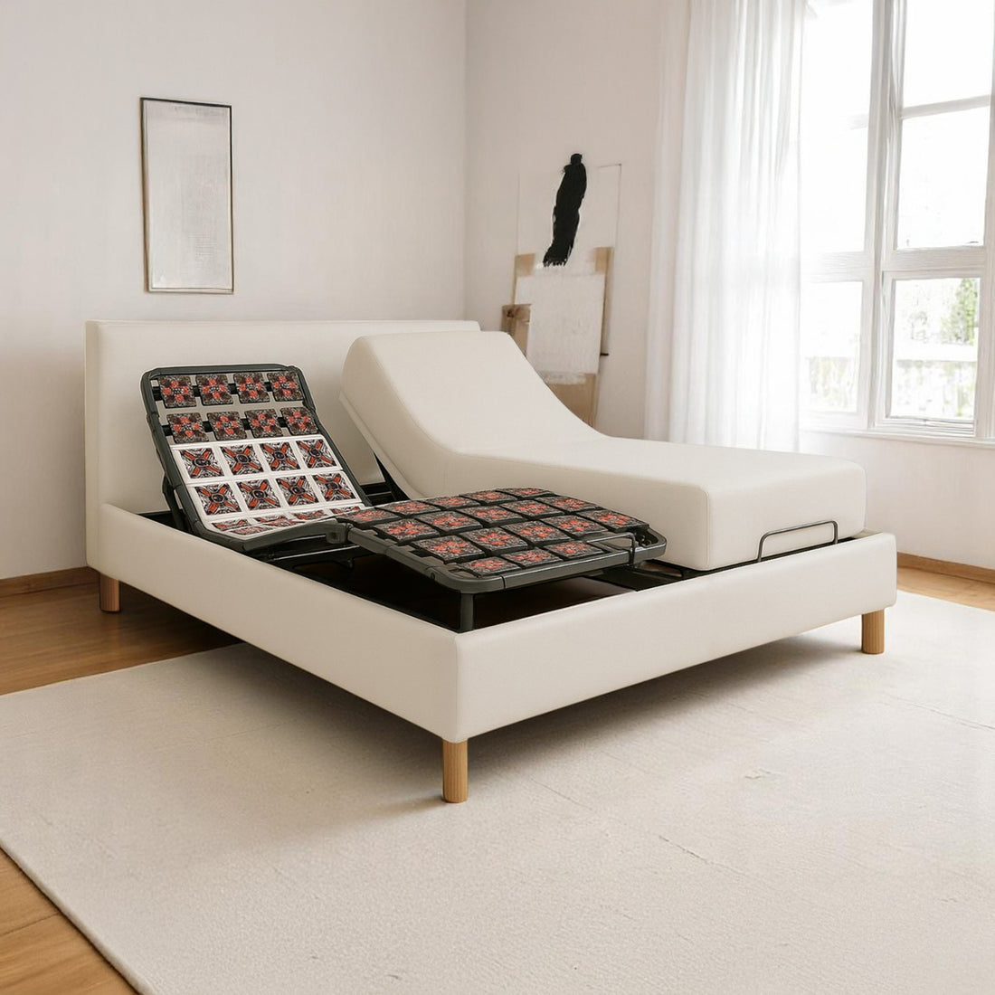 Tête de lit tissu, simili cuir, bouclette, velours côtelé - Accessoire compatible literie électrique