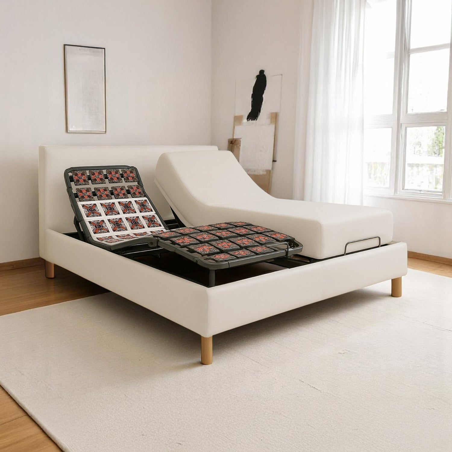 Tête de lit tissu, simili cuir, bouclette, velours côtelé - Accessoire compatible literie électrique