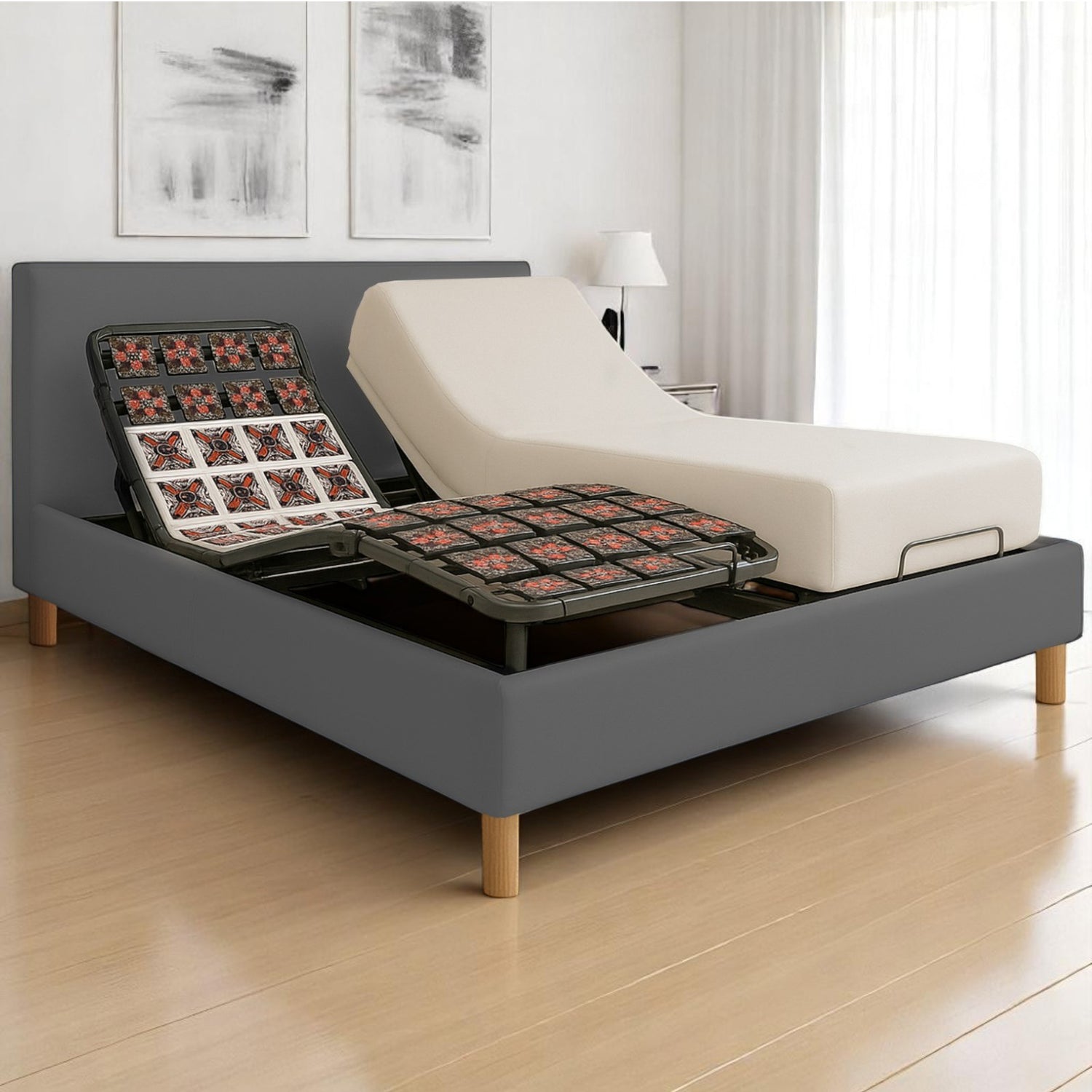 Tête de lit tissu, simili cuir, bouclette, velours côtelé - Accessoire compatible literie électrique