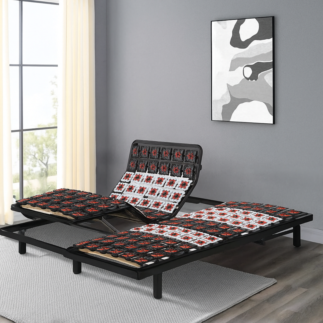 Sommier électrique orthopédique à plots, encastrable - Collection Technoflex