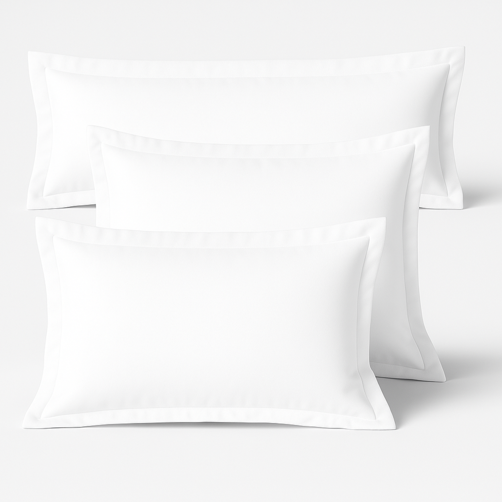 Taie d’oreiller blanche, douce, respirante, lavable, durable - Collection Unie