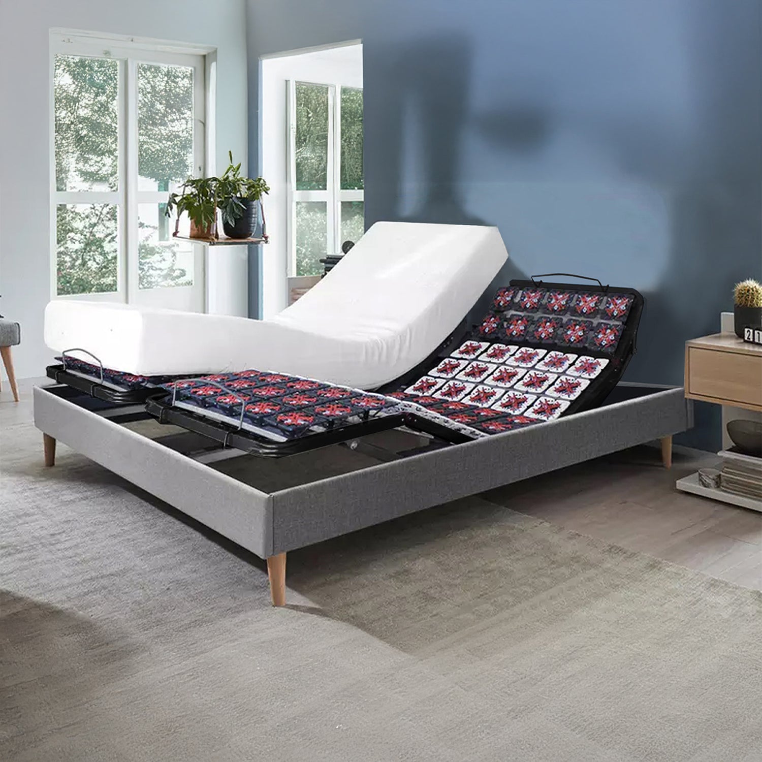 Contour de lit électrique, tissu élégant : Contour tissu