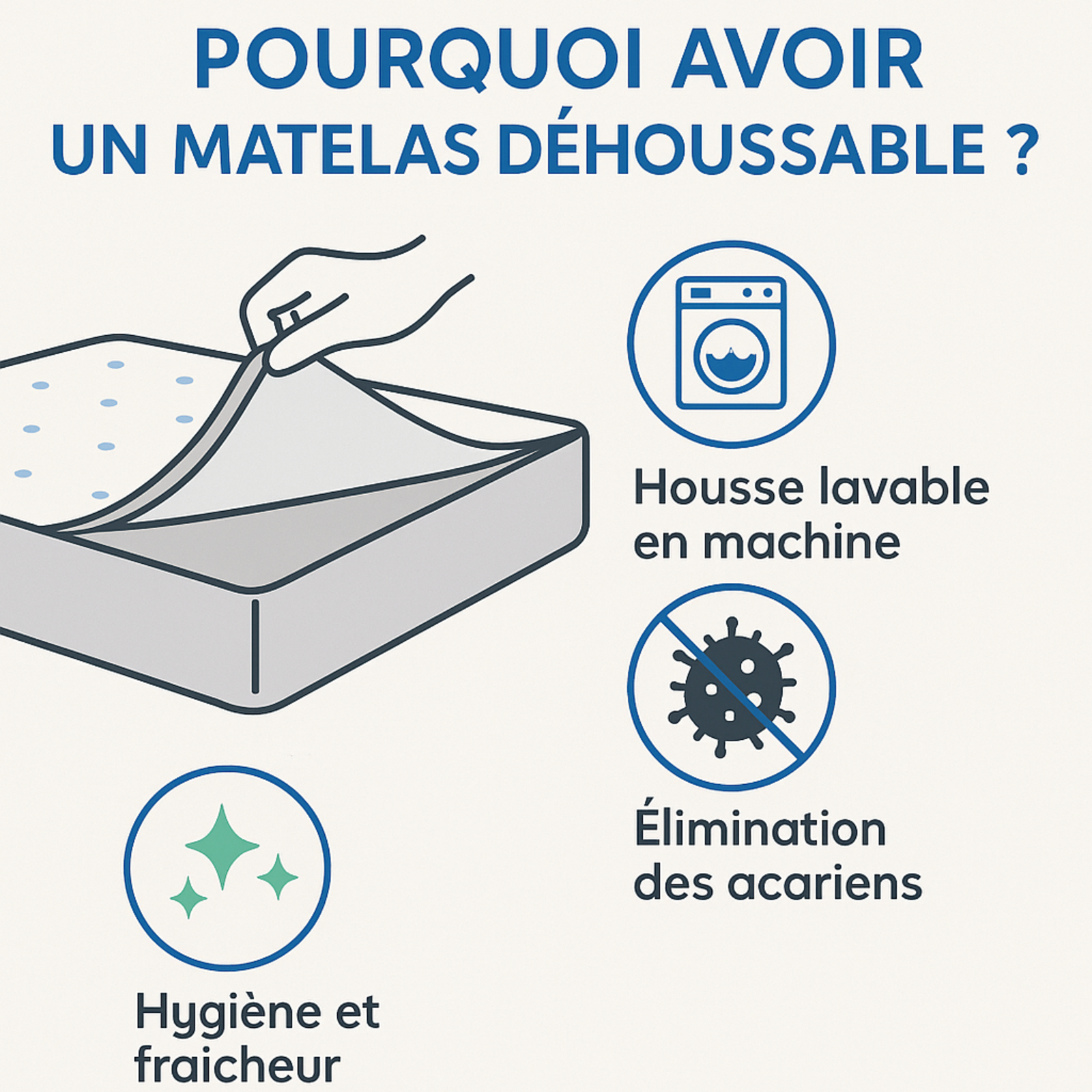 Matelas Bambou Hybride Mémoire de Forme & HR+ | Confort Ciblé