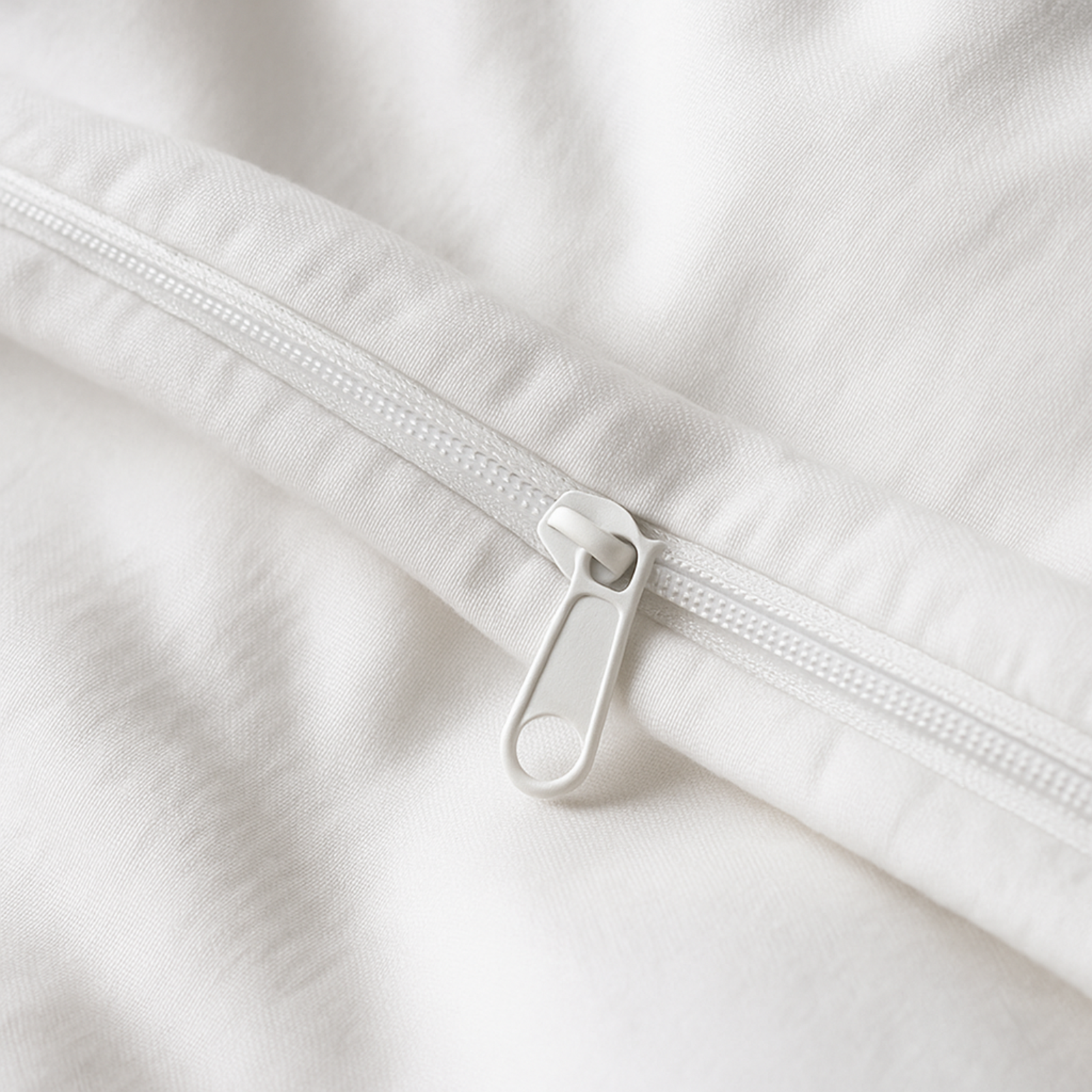 Parure de lit coton blanc, douceur haut de gamme, confort naturel - Collection Coton