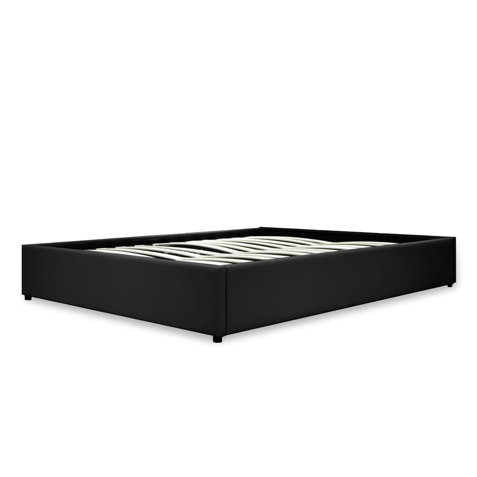 Lit coffre simili cuir, lattes flexibles, grand espace de stockage - Collection Vegas