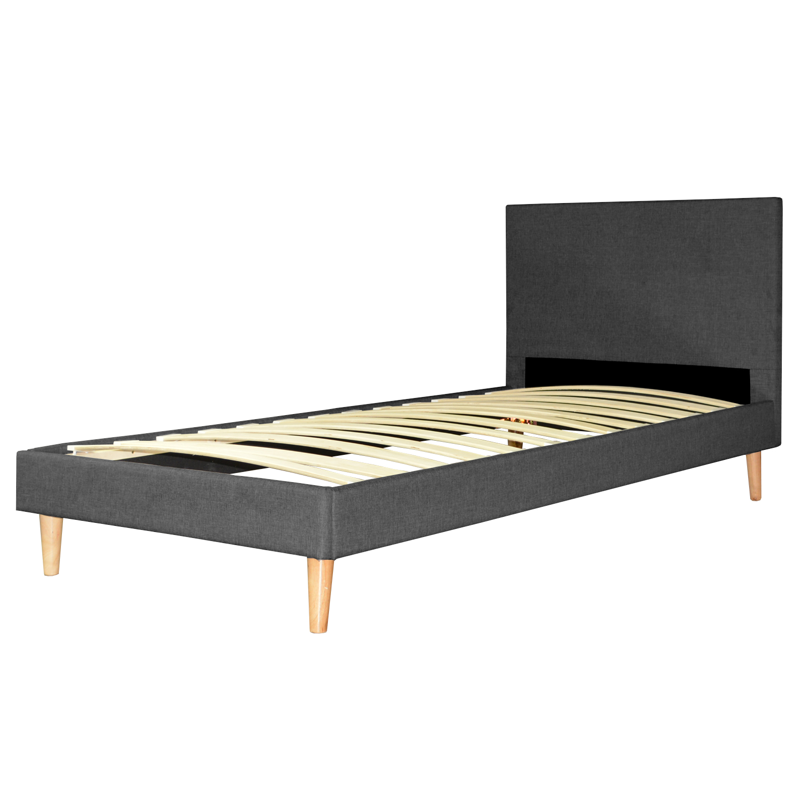 Lit enfant en tissu : sommier à lattes et encadrement collection Anastasia