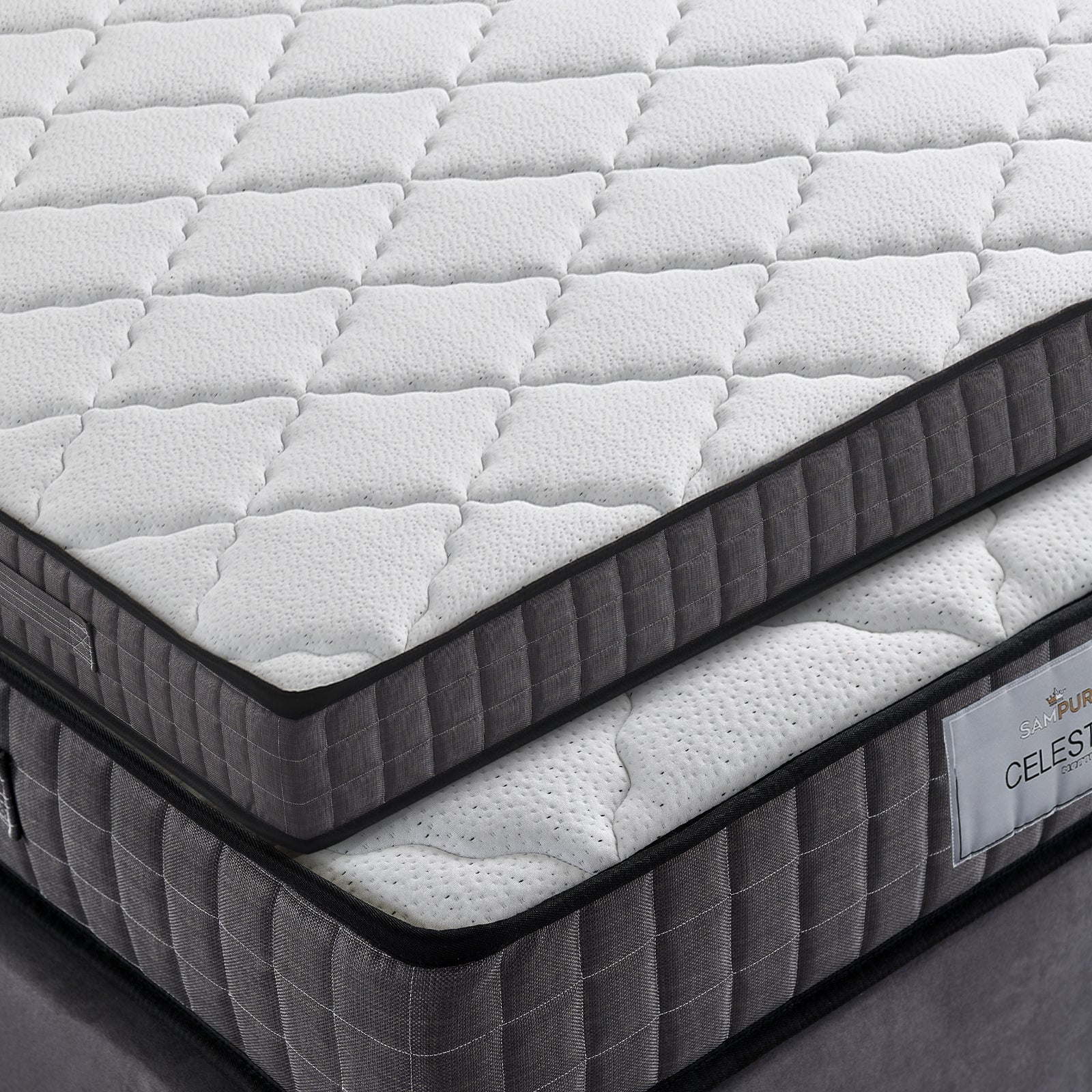 Matelas mémoire de forme, ressorts ensachés - Collection Céleste
