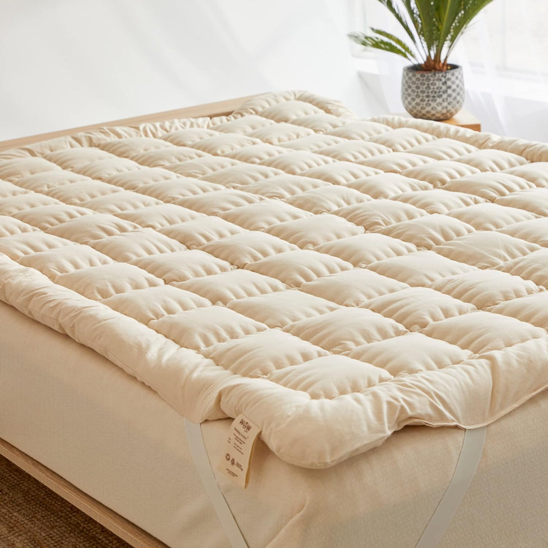 Surmatelas laine Mérinos 100% biologique, bonnet élastique - Collection Fjord