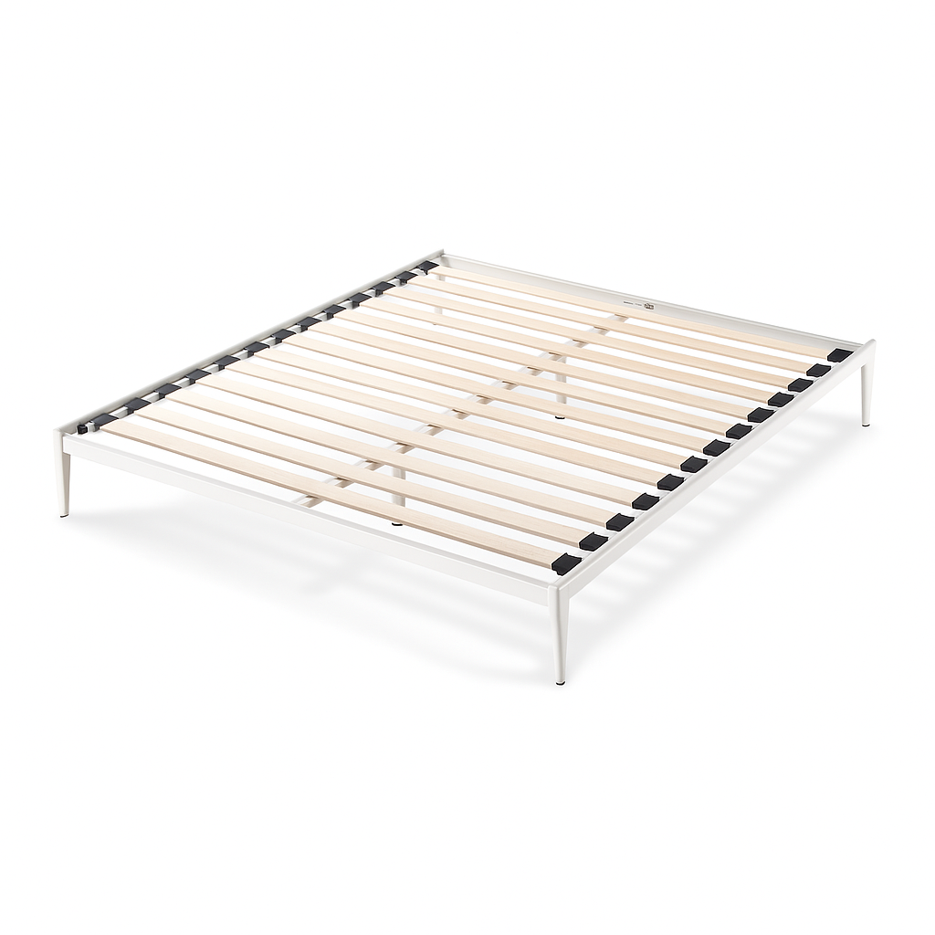 Sommier lit design style industriel, lattes larges, cadre à lattes - Collection Loft