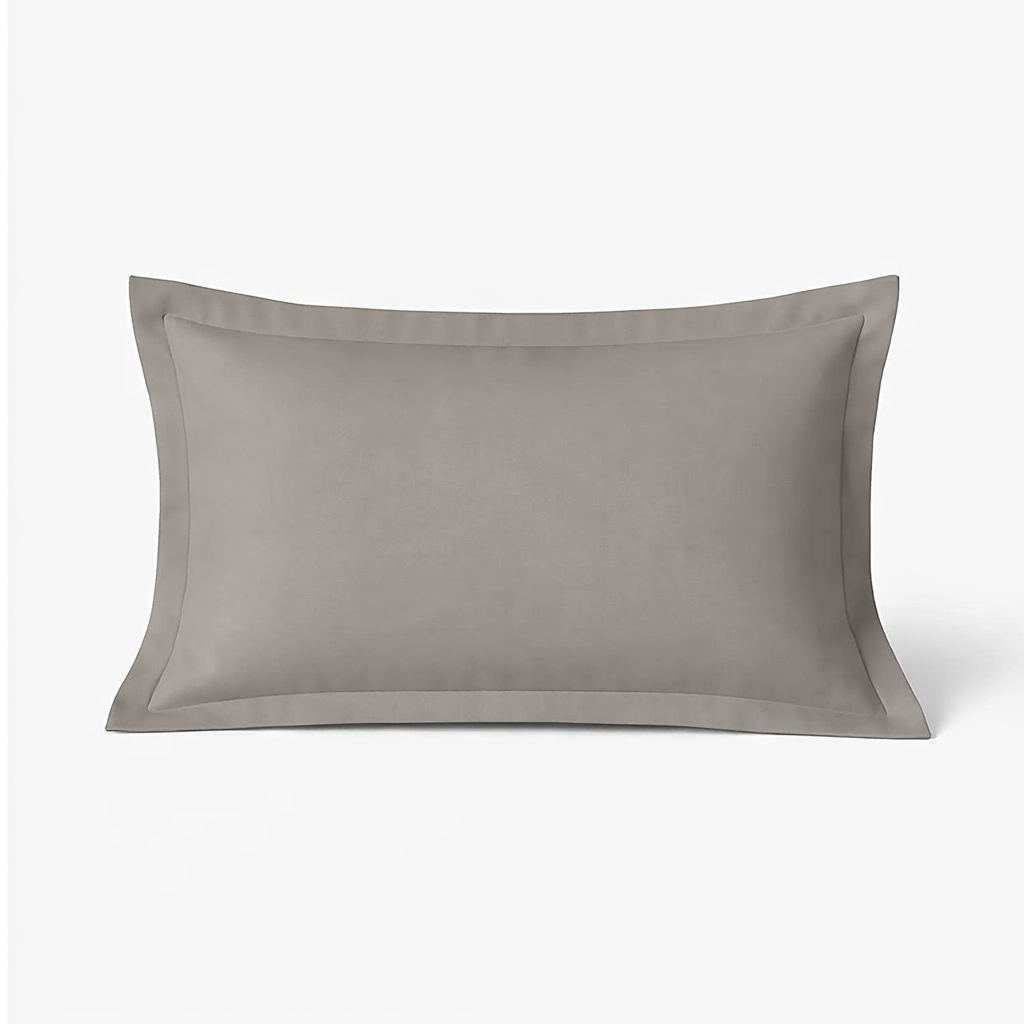 Pearl grey pillowcase, soft, breathable, washable, durable - Solid Collection