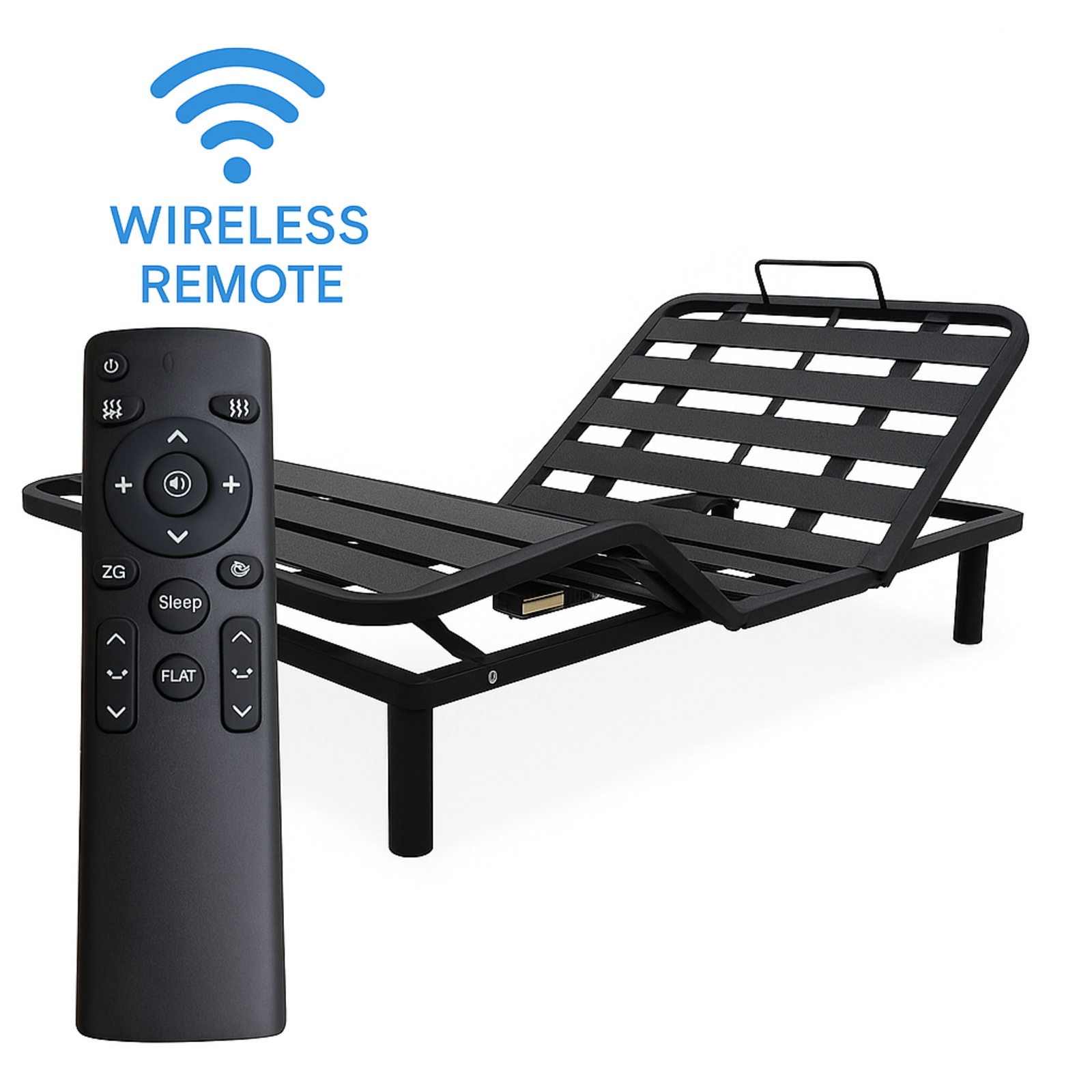 Sommier électrique orthopédique à lattes, matelas relaxation inclus - Collection Orthoflex