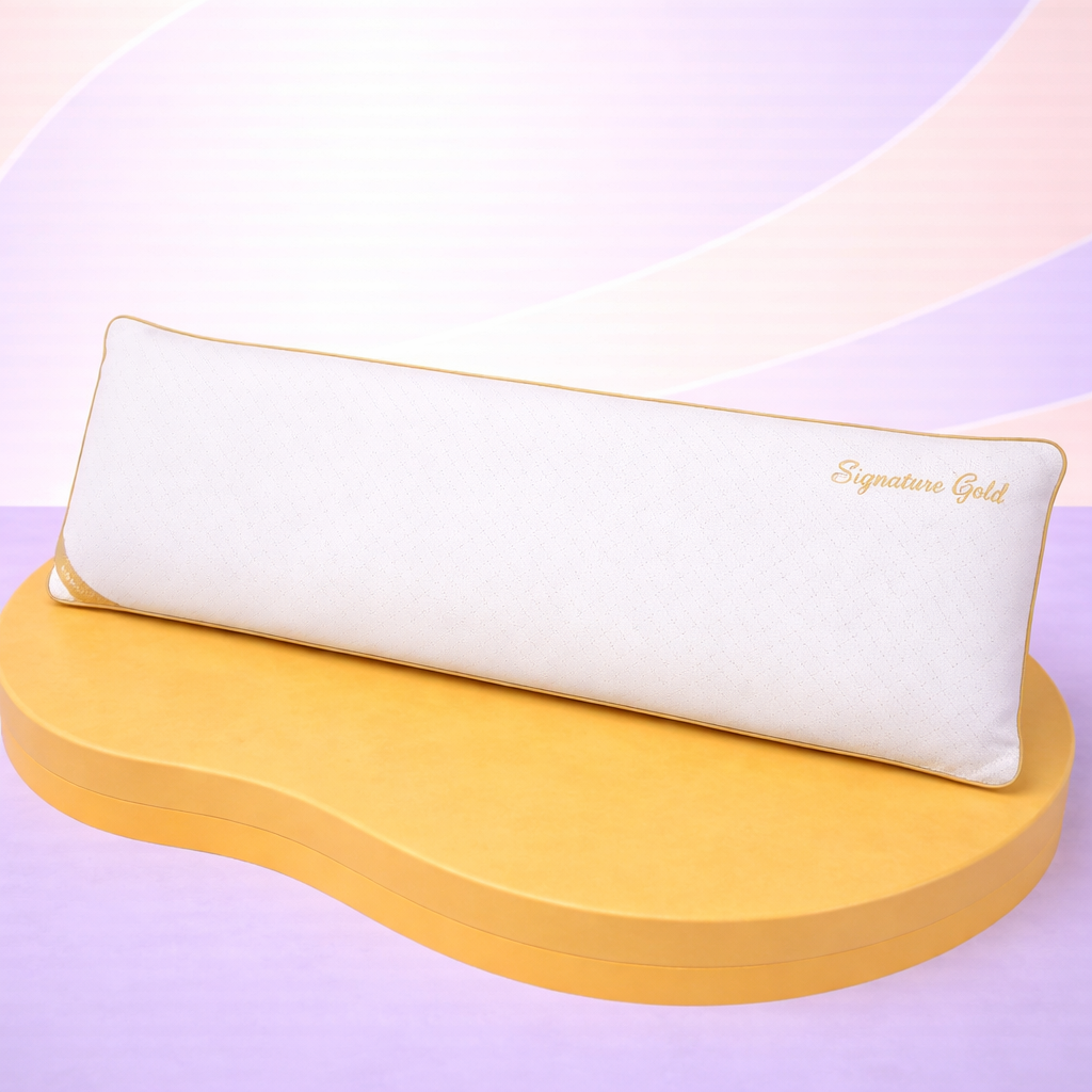 Traversin mémoire de forme, soutien cervical, déhoussable - Collection Gold