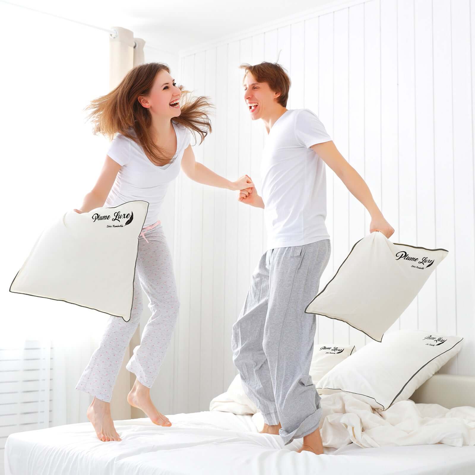 Oreiller Plume Luxe - 100% Plumes de canard, Coutil coton | SAMPUR