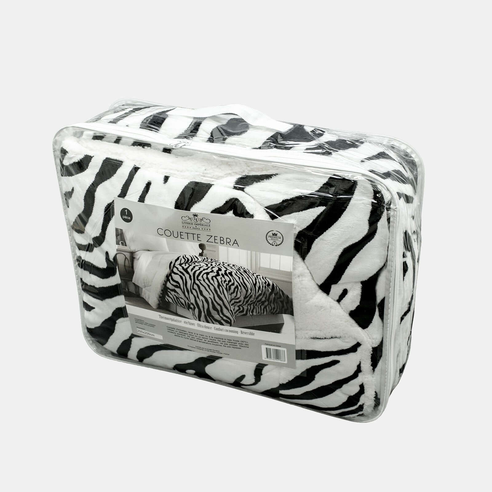 Wendebettdecke: weiß und schwarz