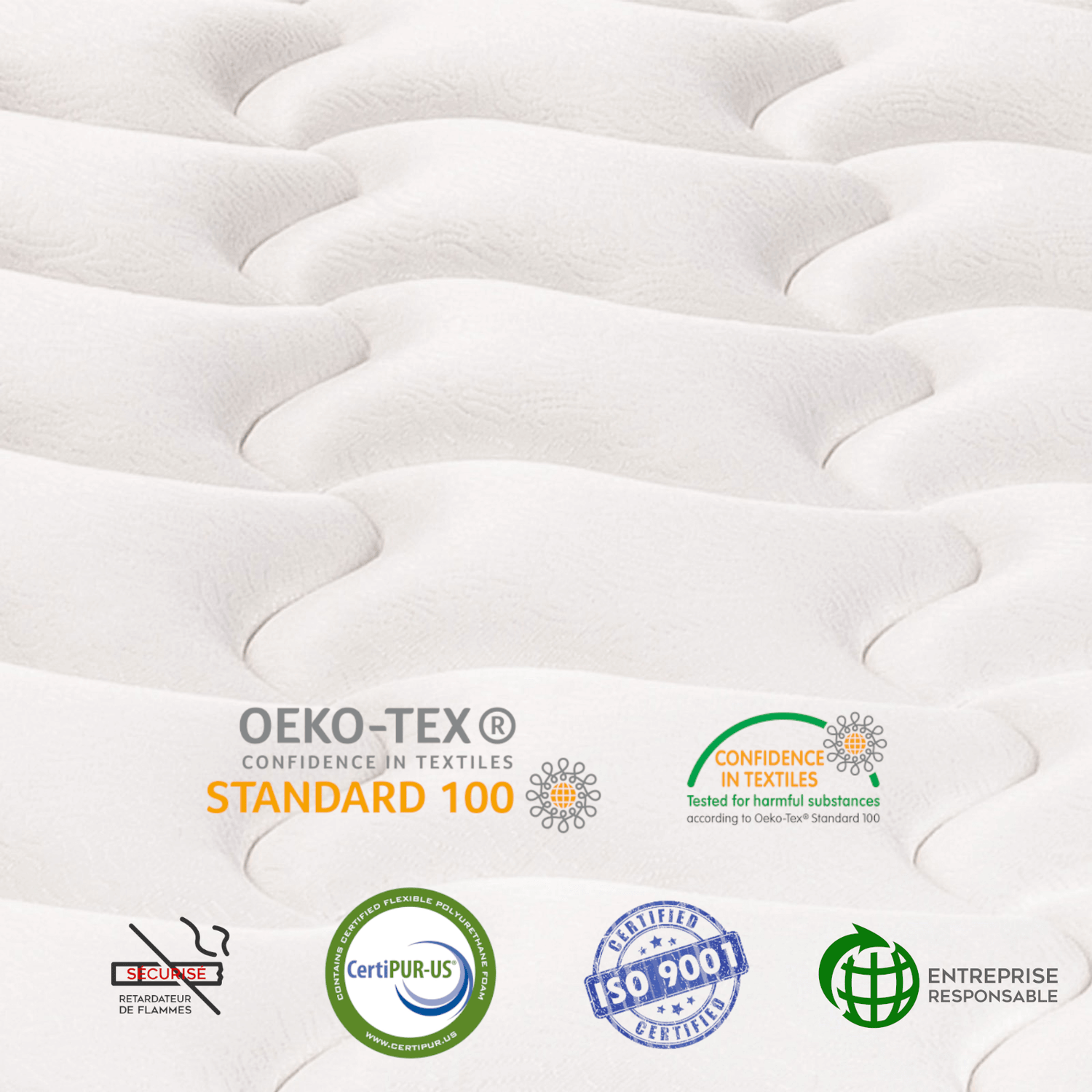 Matelas mémoire de forme, surmatelas intégré - Collection César