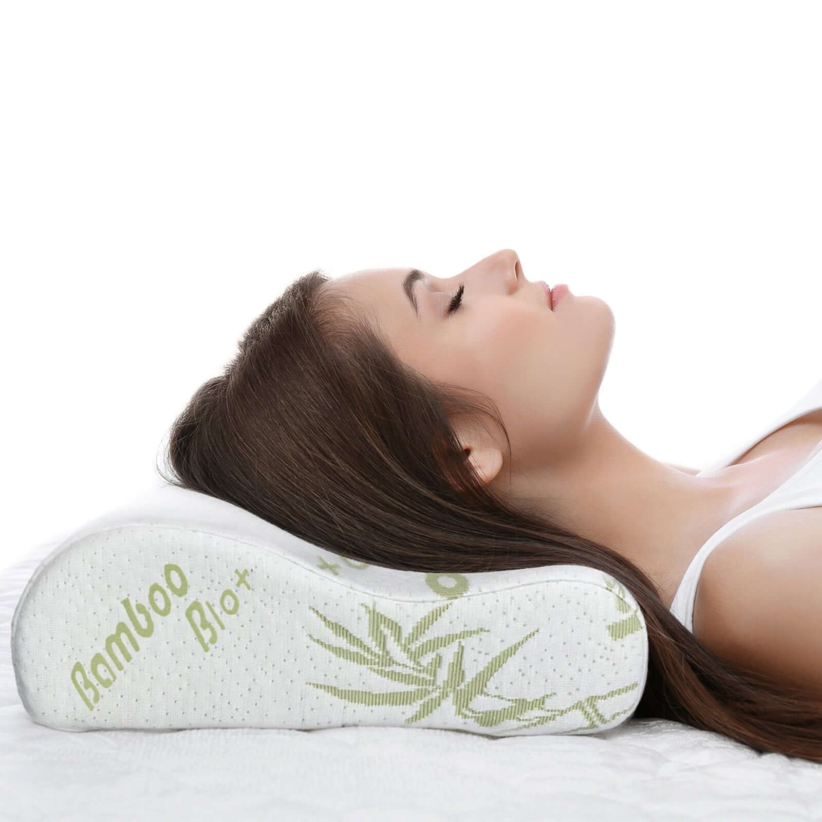 Oreiller mémoire de forme, gel rafraîchissant, bambou, déhoussable - Collection Bio+