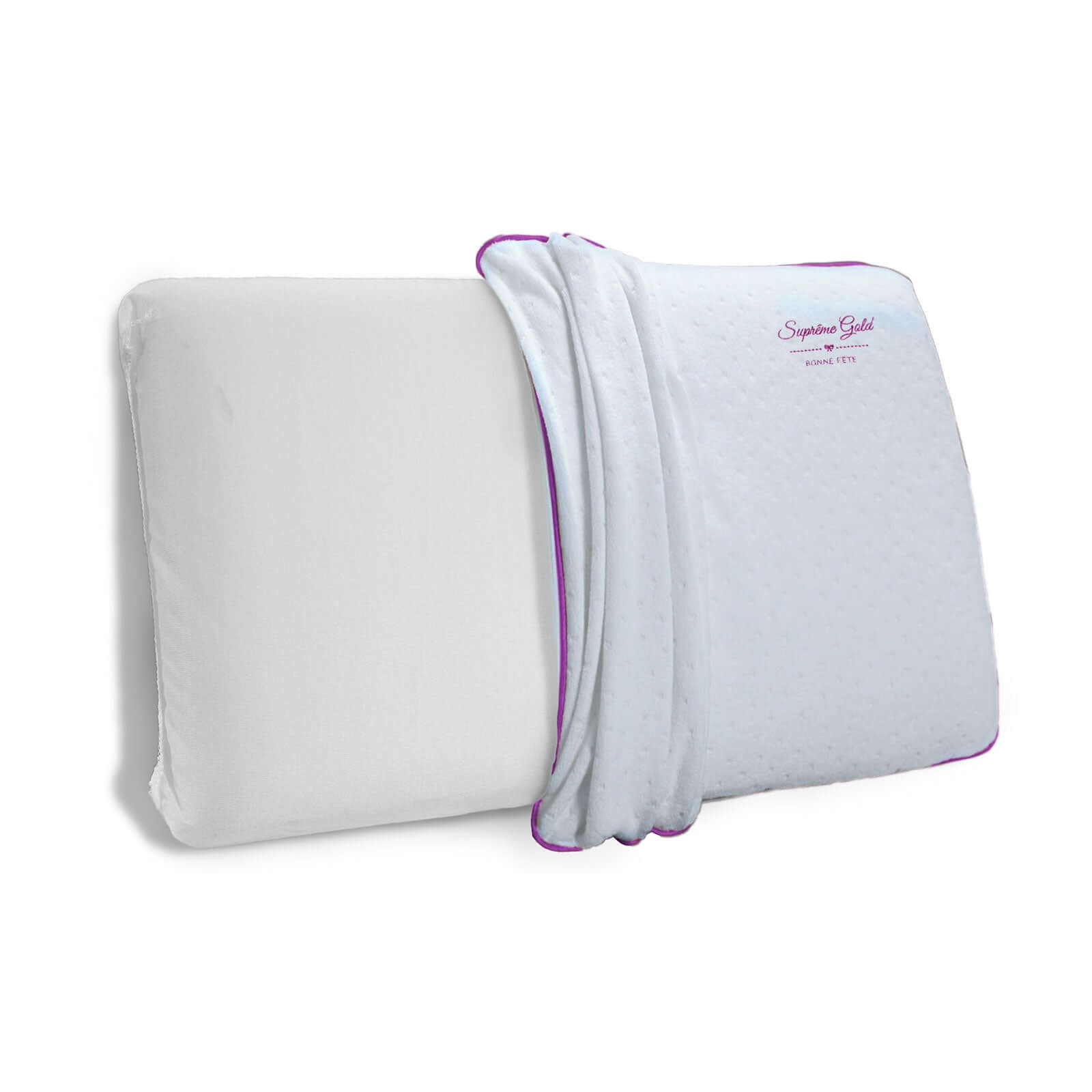 Oreiller mémoire de forme, ergonomique, déhoussable - Collection Bonne Fête