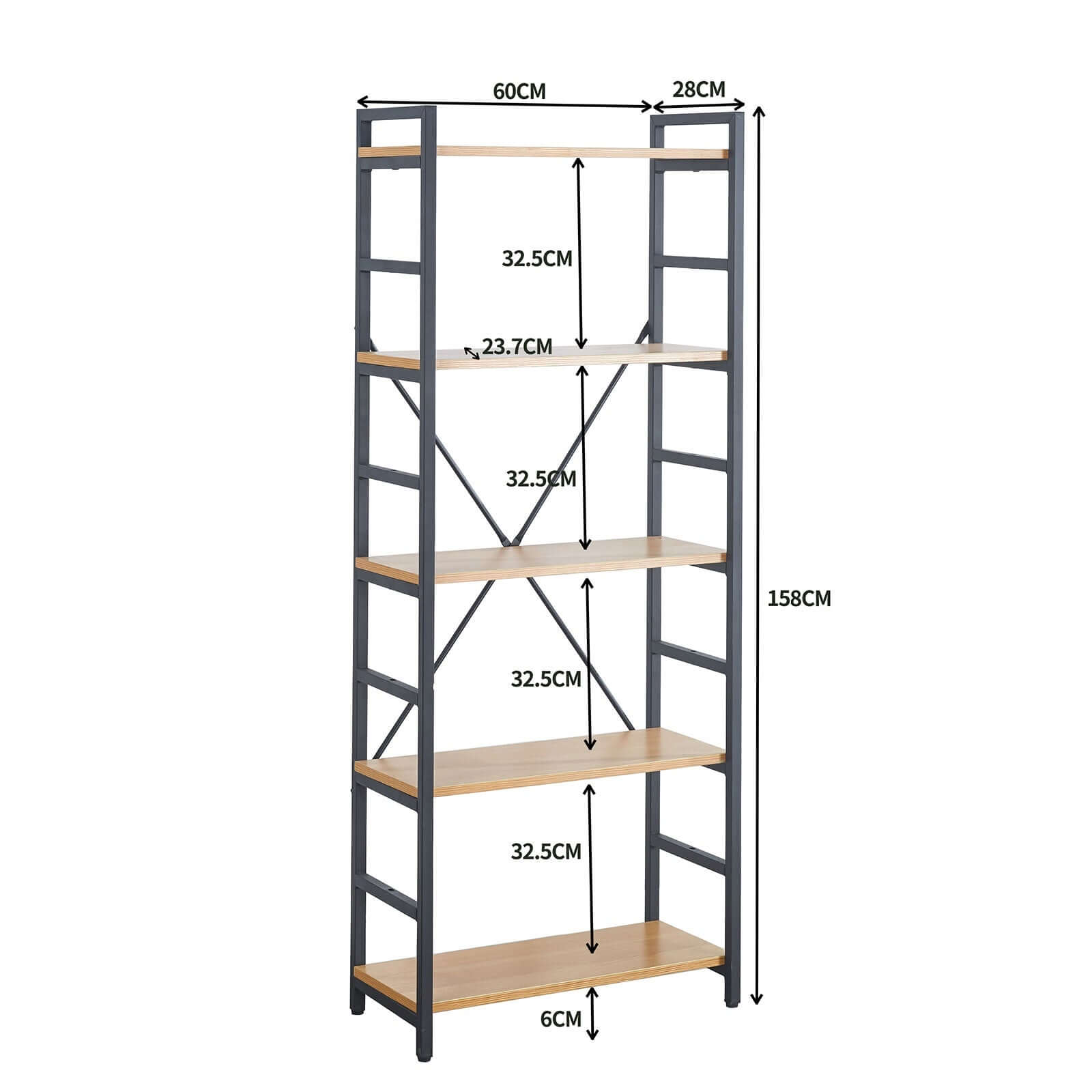 Etagère Bristol : Style industriel, Bois et métal