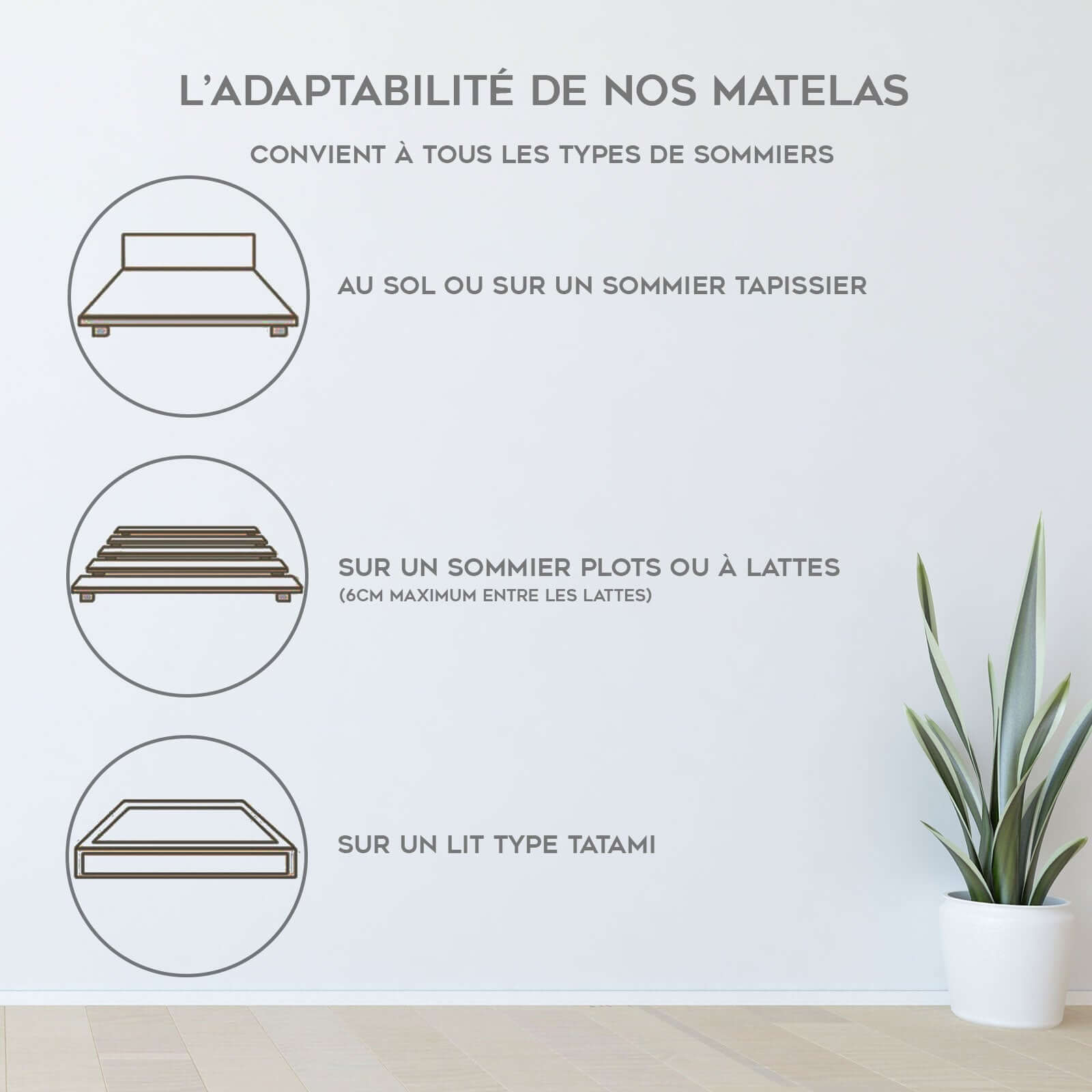 Matelas Nirvana : mémoire de forme, latex et ressorts ensachés