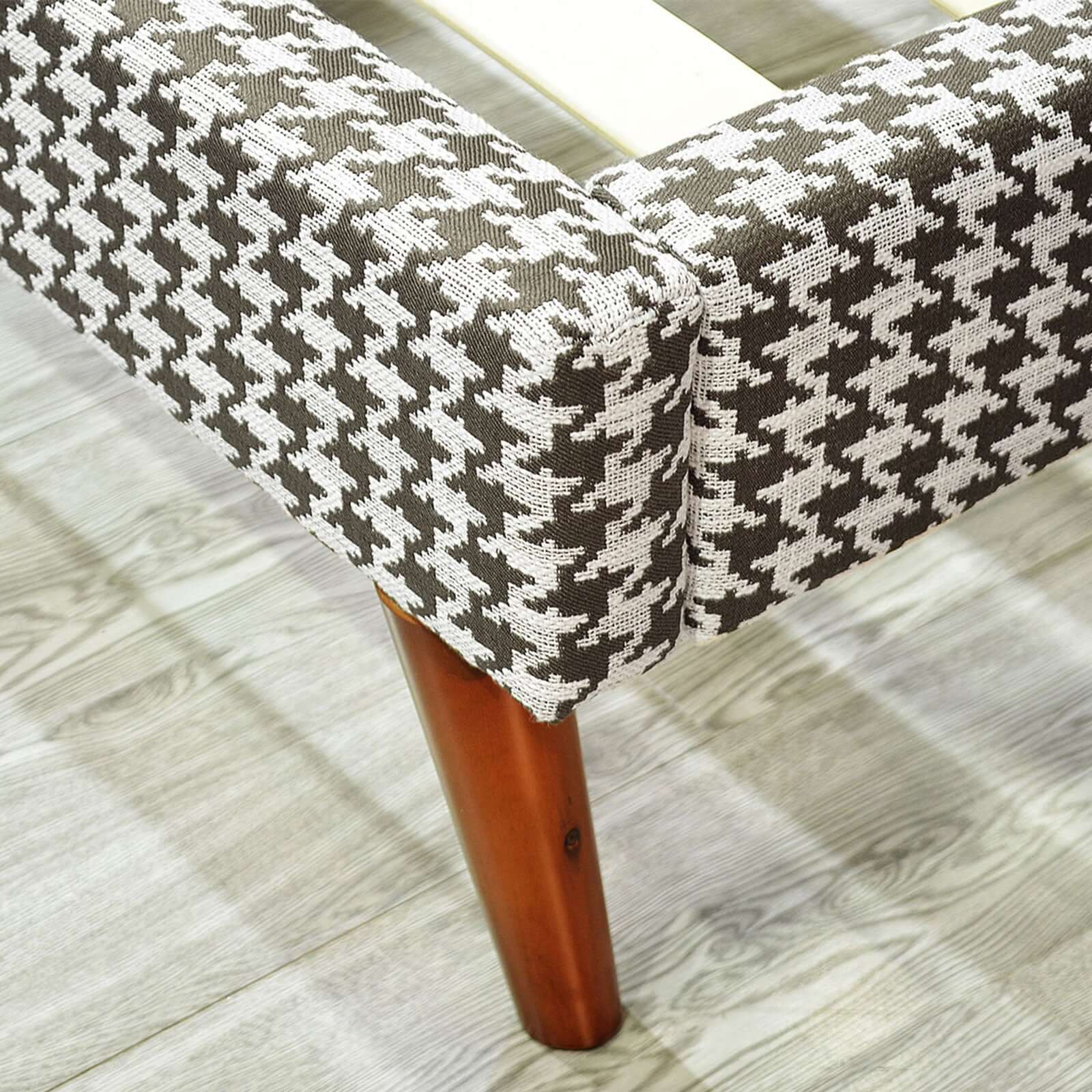 Lit vintage tissu, sommier à lattes flexibles bois - Collection Coco