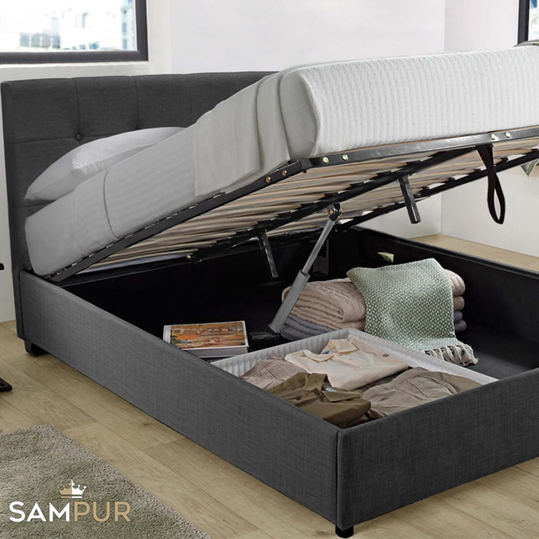 Lit coffre Electro : grand espace et confort