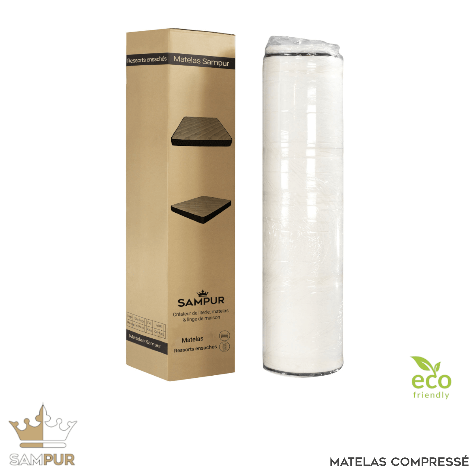 Matelas surmatelas latex intégré, série limitée - Collection Platinium