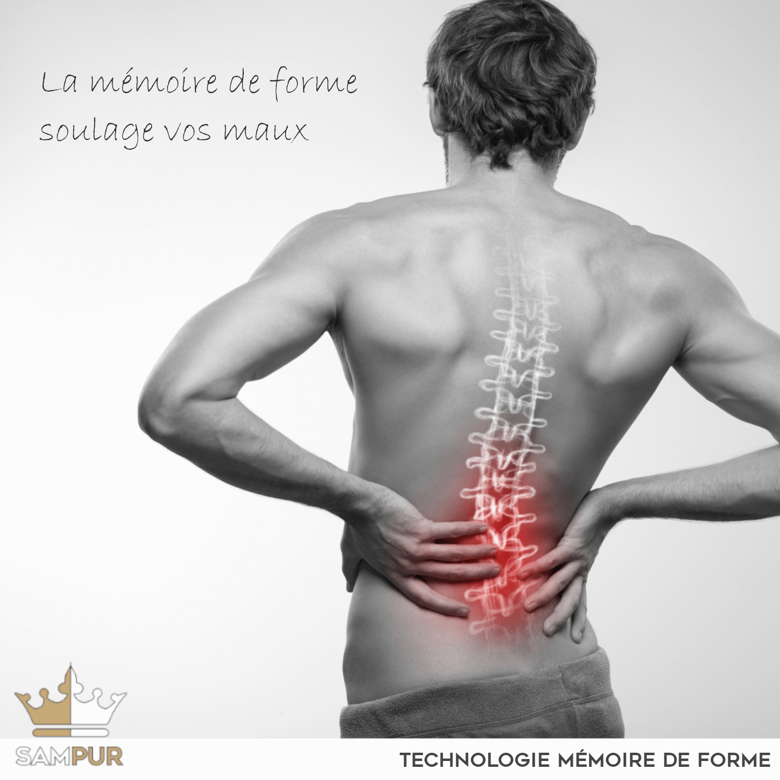 Oreiller mémoire de forme et microfibre, soutien cervical - Collection Soft Memory