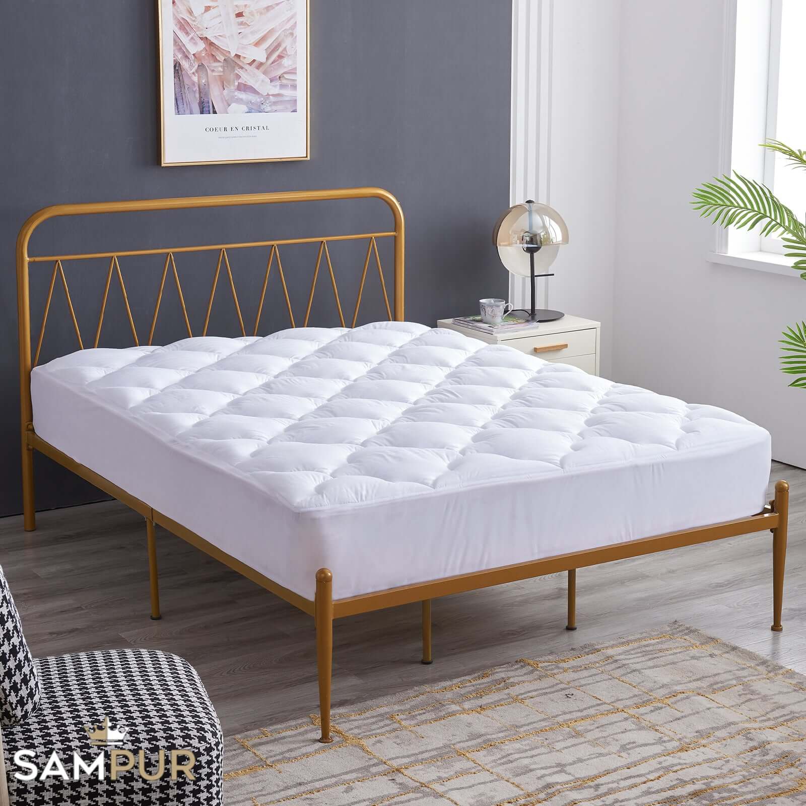 Surmatelas microfibre, confort renforcé, bonnet élastique - Collection 3D Luxe
